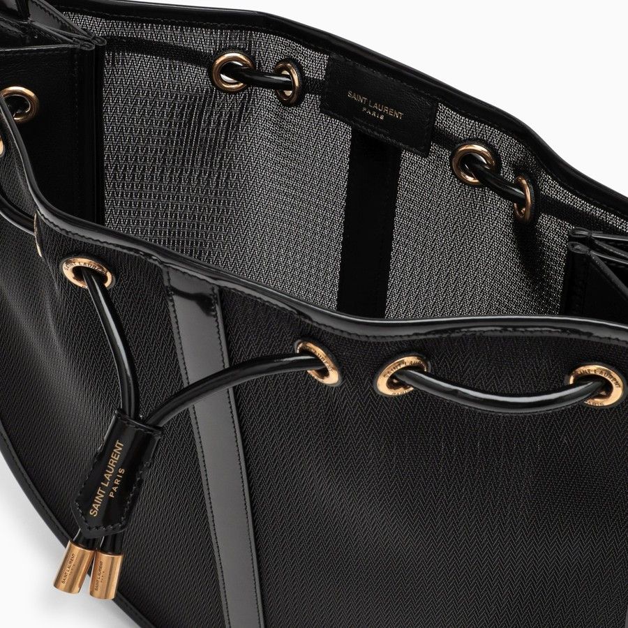 Saint Laurent Paris o1s1wg110125 Size: OS / 742073 Mesh Shoulder Bag in Black Size ONE SIZE - 5 Thumbnail