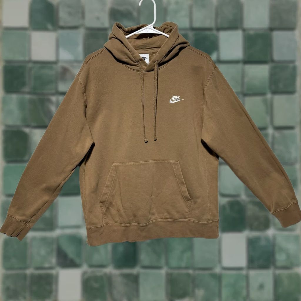 Nike VINTAGE Nike Hoodie Sweatshirt Side Swoosh Brown 90s Retro L Mens Brown Size L Large Size US L / EU 52-54 / 3 - 1 Thumbnail