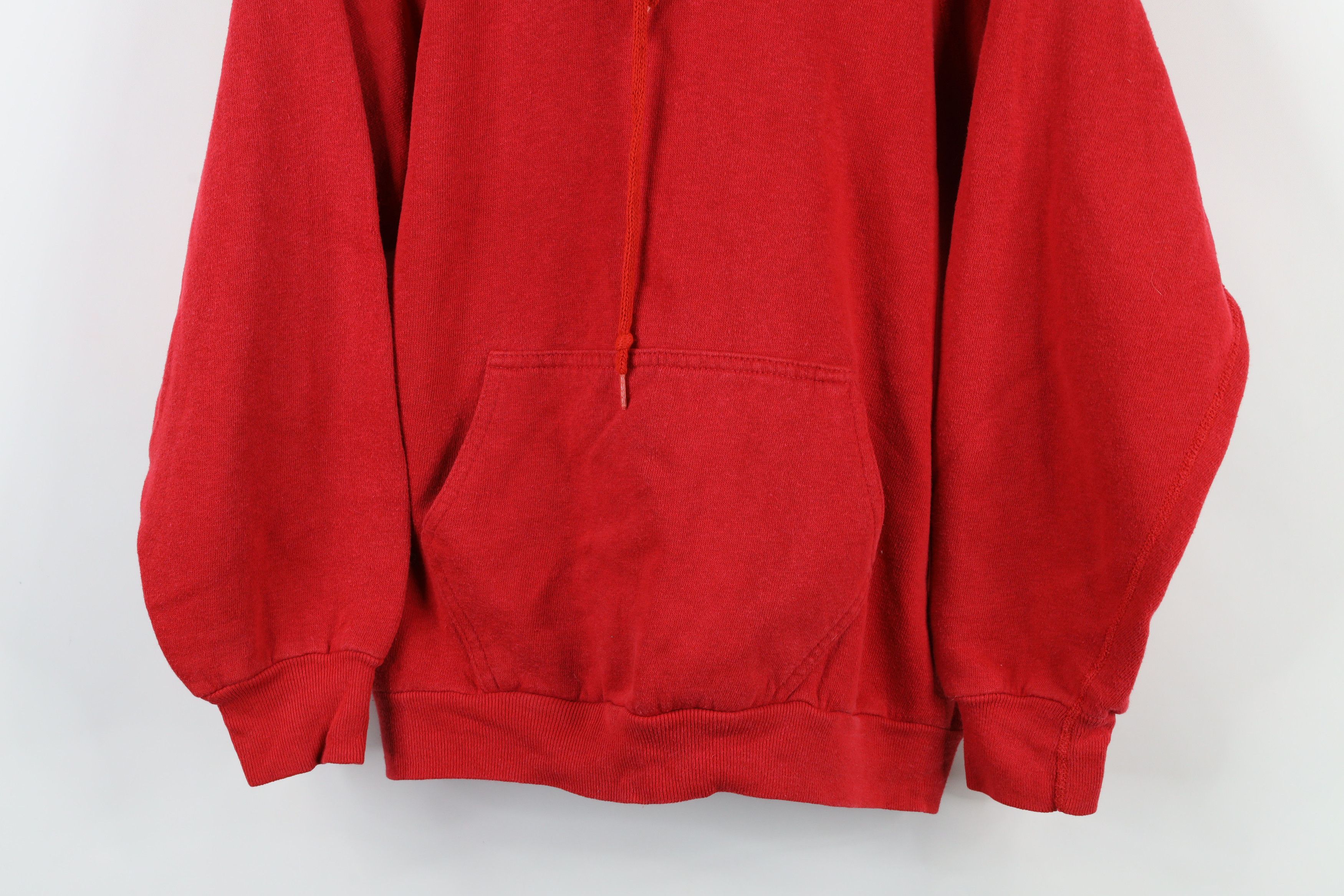 Vintage Vintage 70s 80s Streetwear Blank Hoodie Sweatshirt Red USA Size US M / EU 48-50 / 2 - 3 Thumbnail