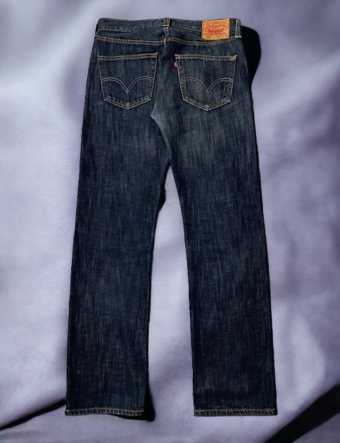 image of Men Levis Vintage 501 Straight Leg Button Fly 4093 I' in Dark Blue (Size 31)