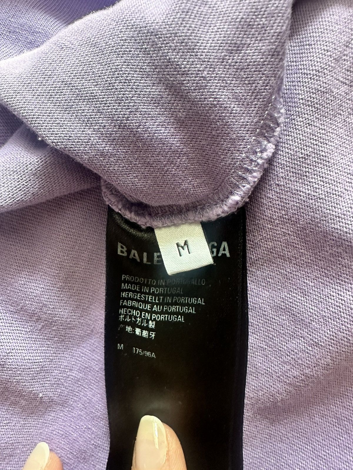 Balenciaga Balenciaga Unisex Logo T-Shirt Purple Size M Size US M / EU 48-50 / 2 - 6 Thumbnail
