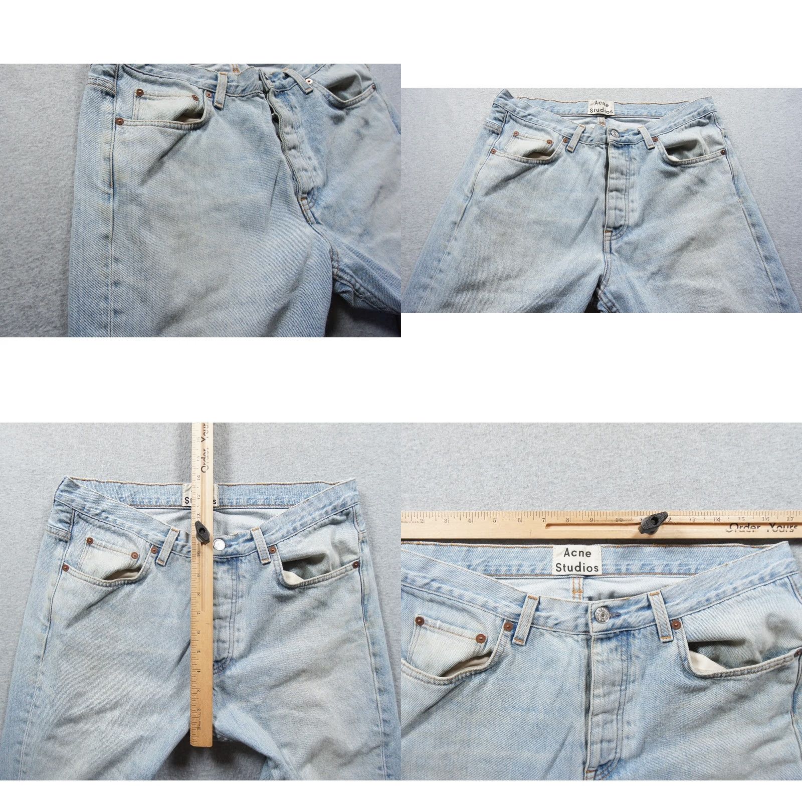 Acne Studios Acne Studios Jeans Mens 34x26 Blue Light Wash Denim Pants Designer Shirt? Size US 34 / EU 50 - 10 Thumbnail