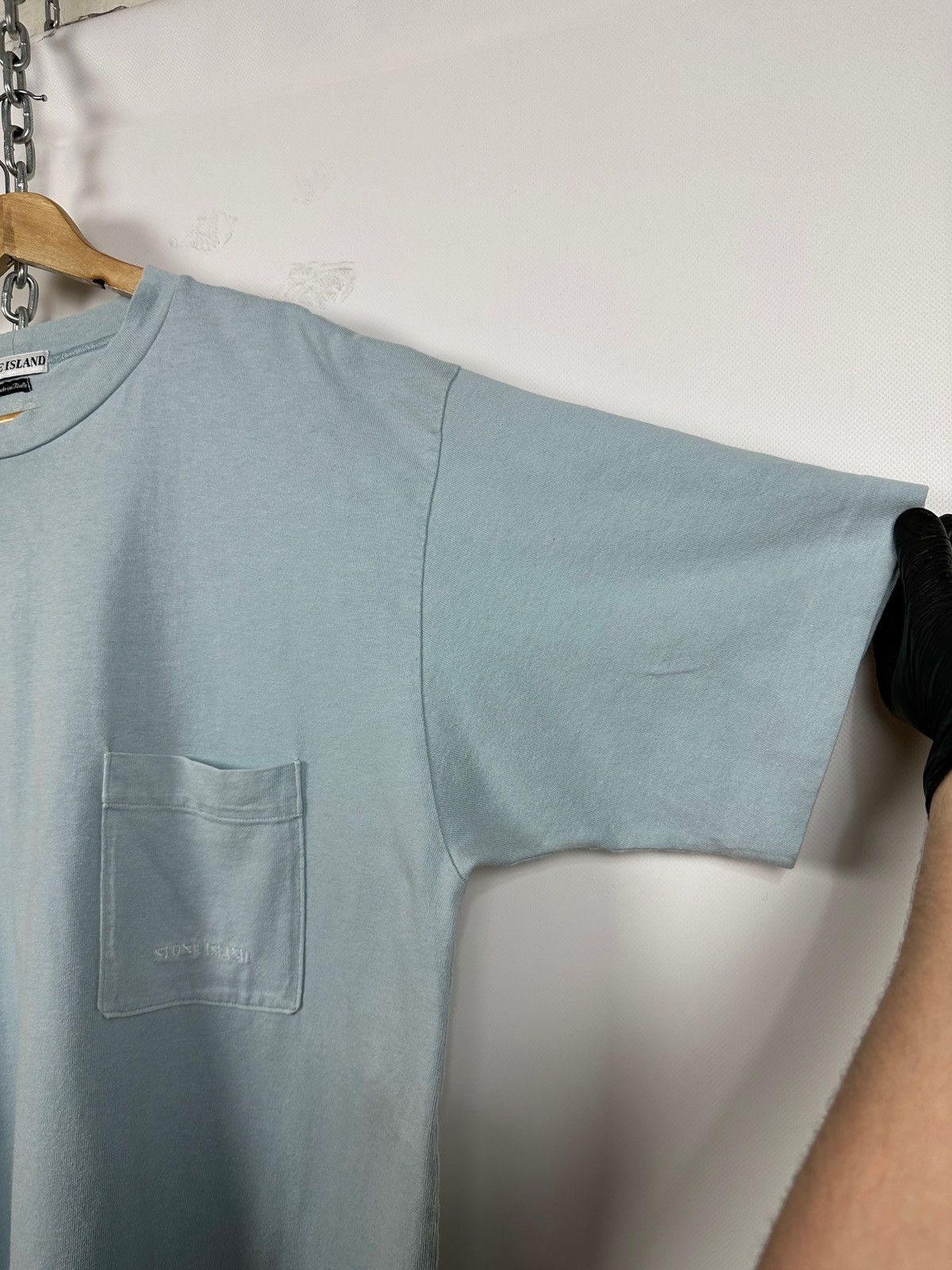Stone Island 1997 Vintage Stone Island Archive Pocket Blue T-Shirt Size US XXL / EU 58 / 5 - 13 Thumbnail