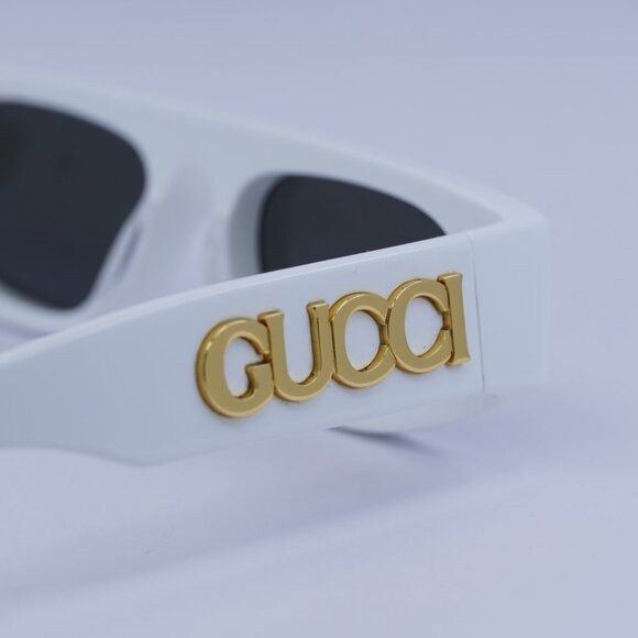 Gucci 🕶️ New Gucci GG1771S 002 Sunglasses - White Frame, Grey Size ONE SIZE - 5 Thumbnail