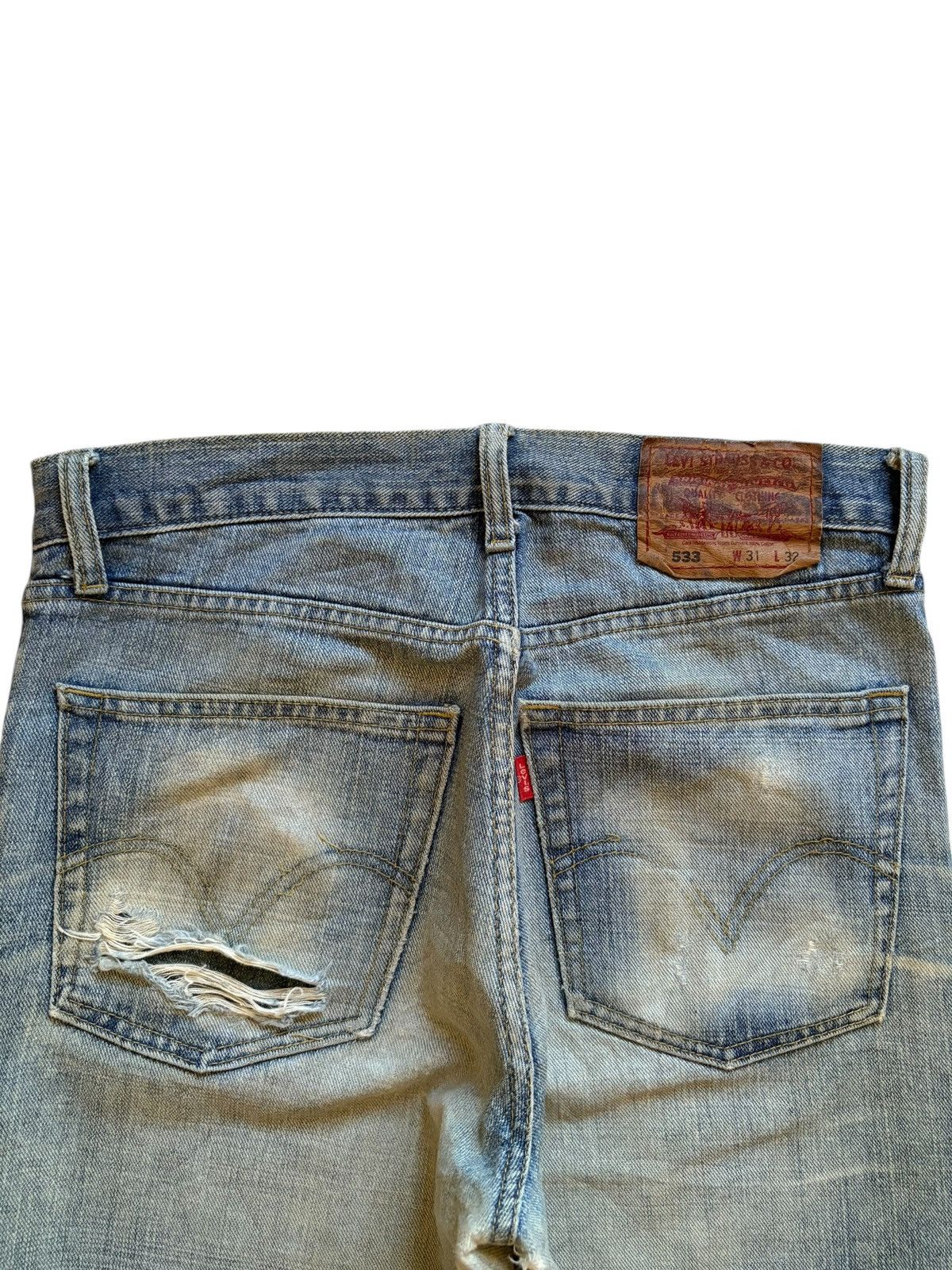 Levi's × Levi's Vintage Clothing Vintage 90s Levis 533 Mud Wash Distressed Loose Jeans Size US 31 - 8 Thumbnail