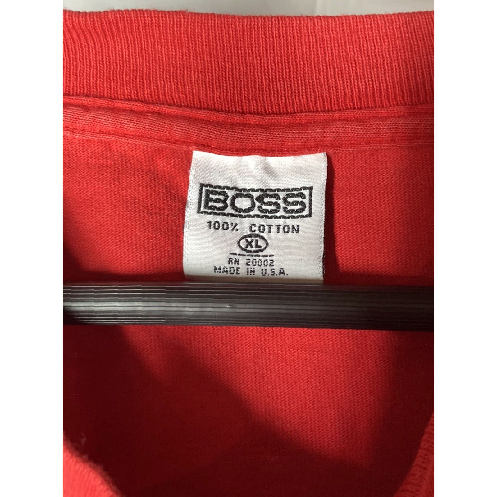 Vintage VINTAGE Boss T-Shirt Single Stitch Hip Hop Full Script Back 90s Cotton Adult XL Red Men Mens T-Shirt 90s Size US XL / EU 56 / 4 - 3 Thumbnail