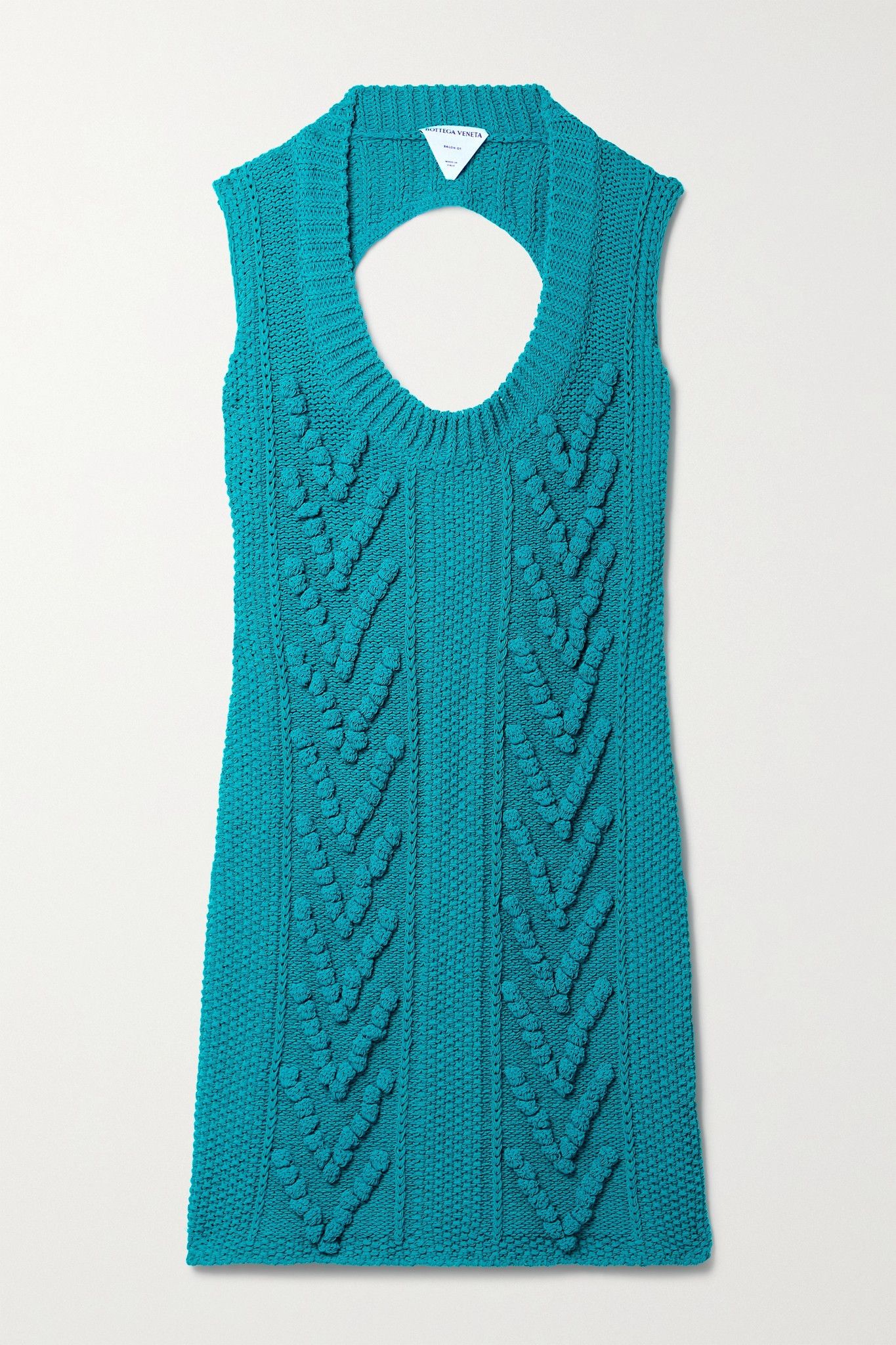 Bottega Veneta o1y0725 Sleeveless Mini Dress in Deep Teal Size M / US 6-8 / IT 42-44 - 1 Thumbnail