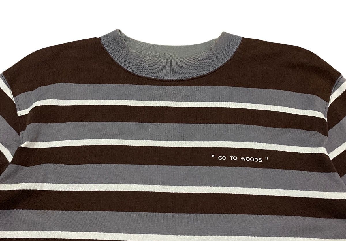 General Research × Japanese Brand × Vintage Vintage General Research "Go To Woods" Stripe T-shirt 2000s Size US M / EU 48-50 / 2 - 3 Thumbnail