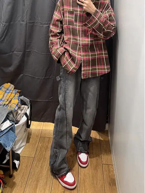 Japanese Brand Black Gray High Street Loose Fit Vintage Jeans Size US 32 / EU 48 - 4 Thumbnail