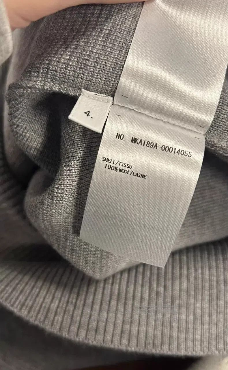 Thom Browne Thom Browne Grey Four-stripe Wool Sweater Size US XL / EU 56 / 4 - 6 Thumbnail