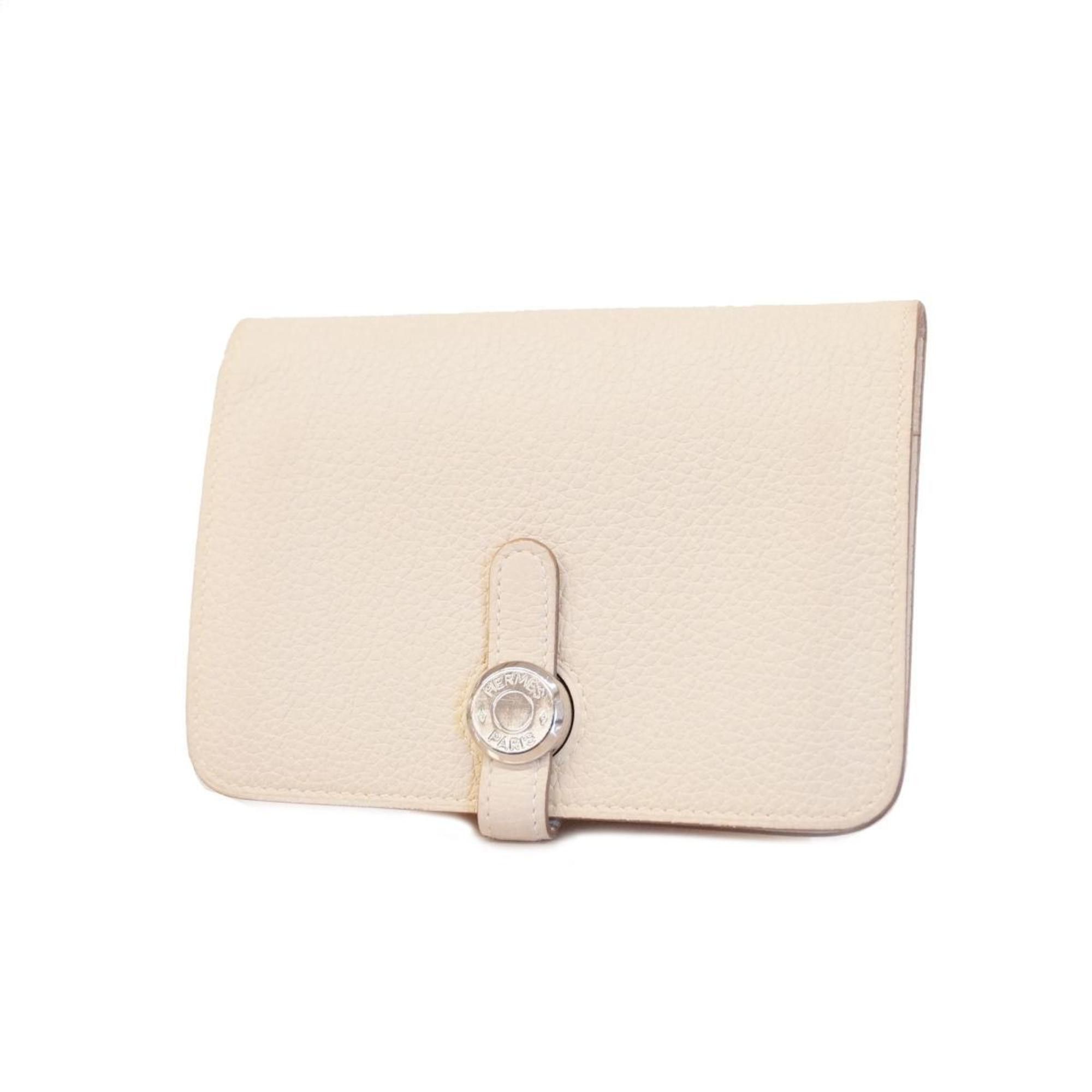 image of Hermes Wallet/coin Case Dogon Compact U Stamp Togo Cre Ladies, Women's