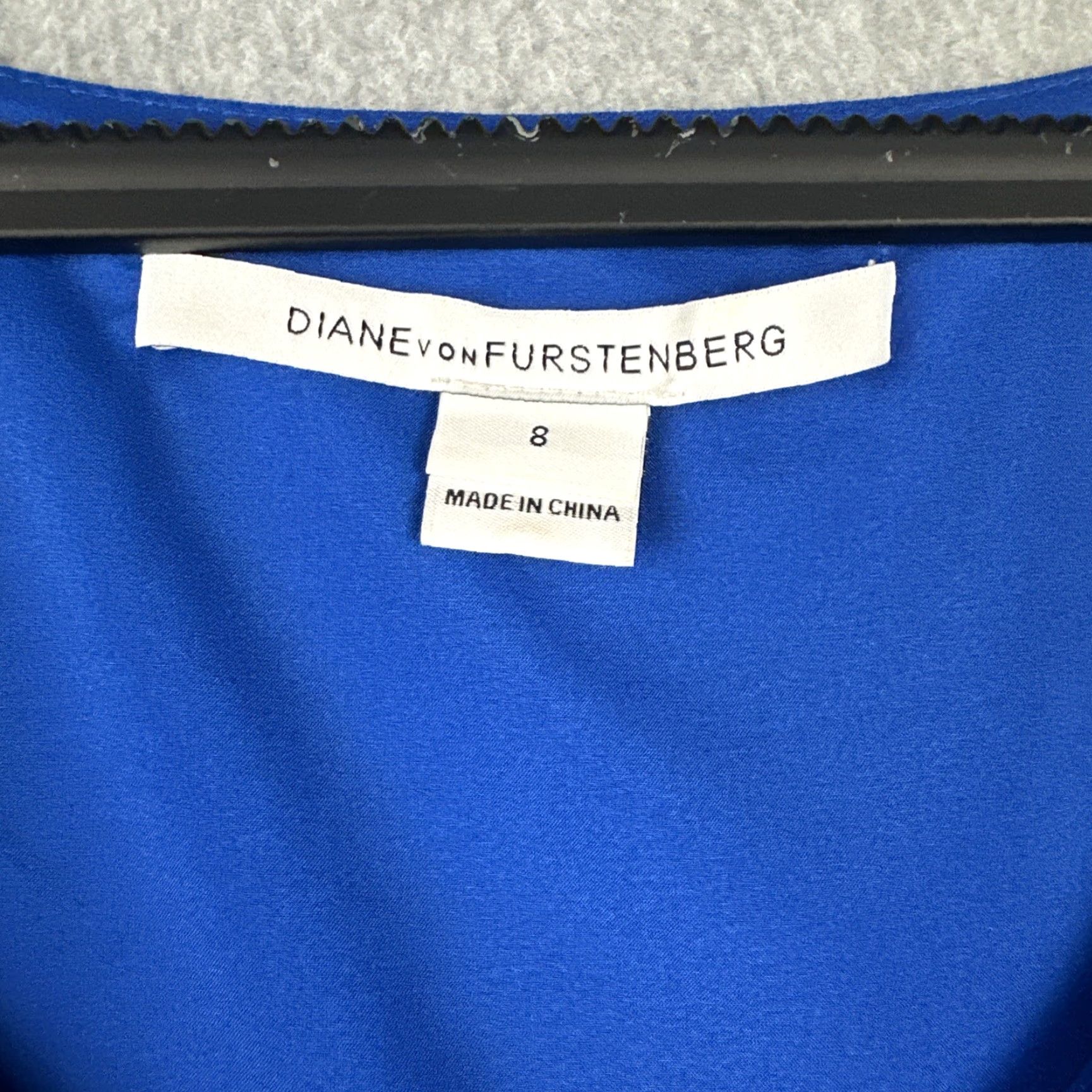 Diane von Furstenberg Diane von Furstenberg Dress Womens 8 Blue Riviera Bevin Ponte Sheath Knee Length Size M / US 6-8 / IT 42-44 - 2 Thumbnail