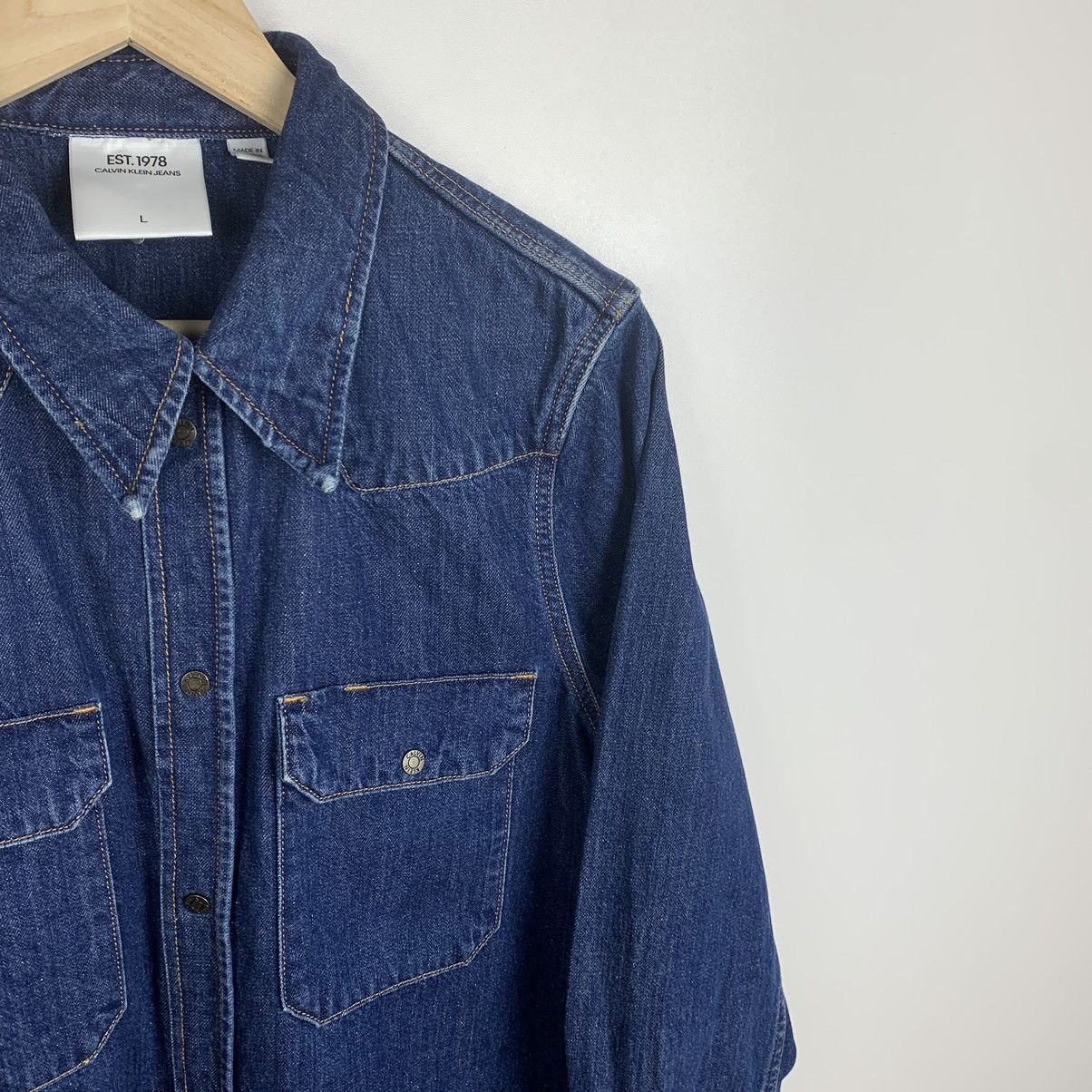 Calvin Klein 205W39NYC Raf Simons Calvin Klein 205W39TH ST. Denim Shirt Size L Size US L / EU 52-54 / 3 - 6 Thumbnail