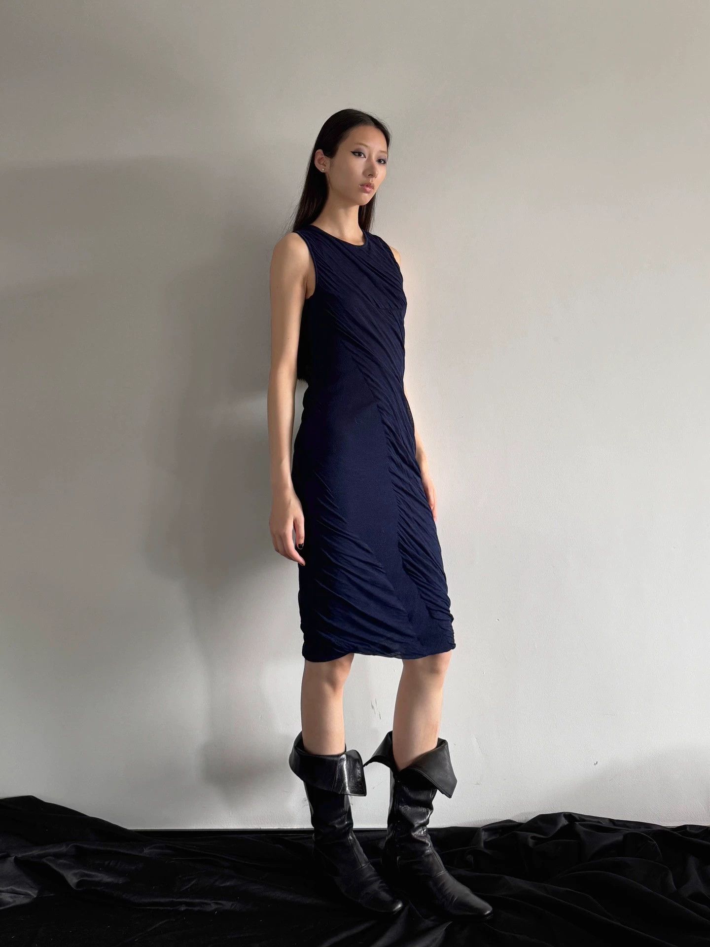 Other Italian Ink - Splattered Stretch Irregular Layered Dress 40 Size S / US 4 / IT 40 - 2 Thumbnail