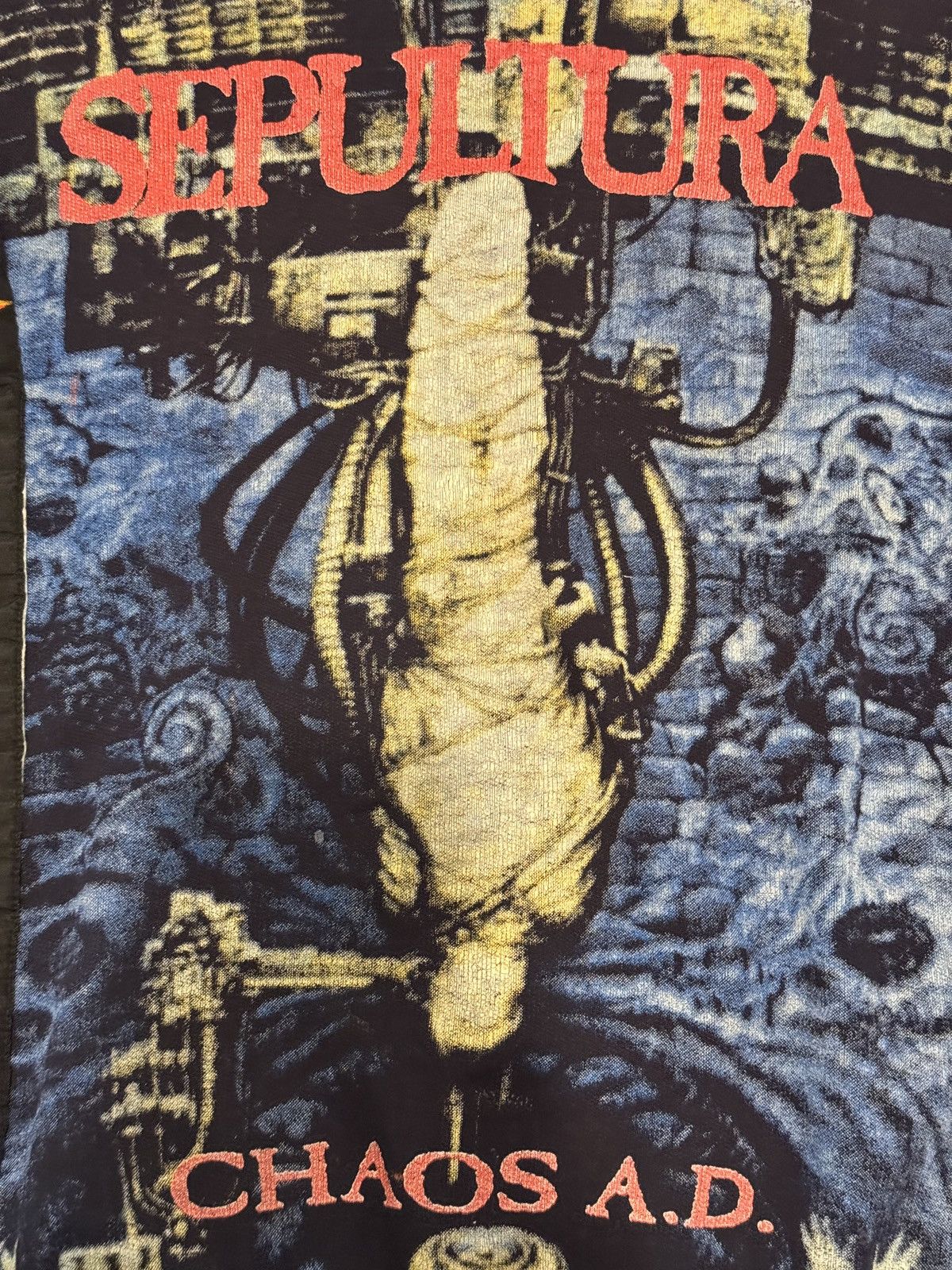 Band Tees *RARE* GRAIL 90s VTG SEPULTURA CHAOS A.D HOODIE Size US L / EU 52-54 / 3 - 11 Thumbnail
