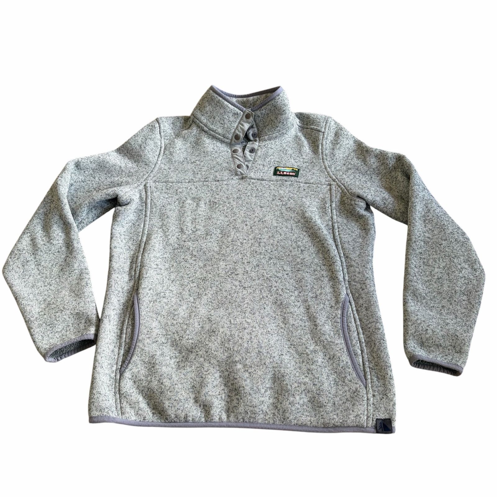 L.L. Bean L.L. Bean Women's Pullover Sweater Fleece Quarter Snap Sz M Size M / US 6-8 / IT 42-44 - 1 Thumbnail
