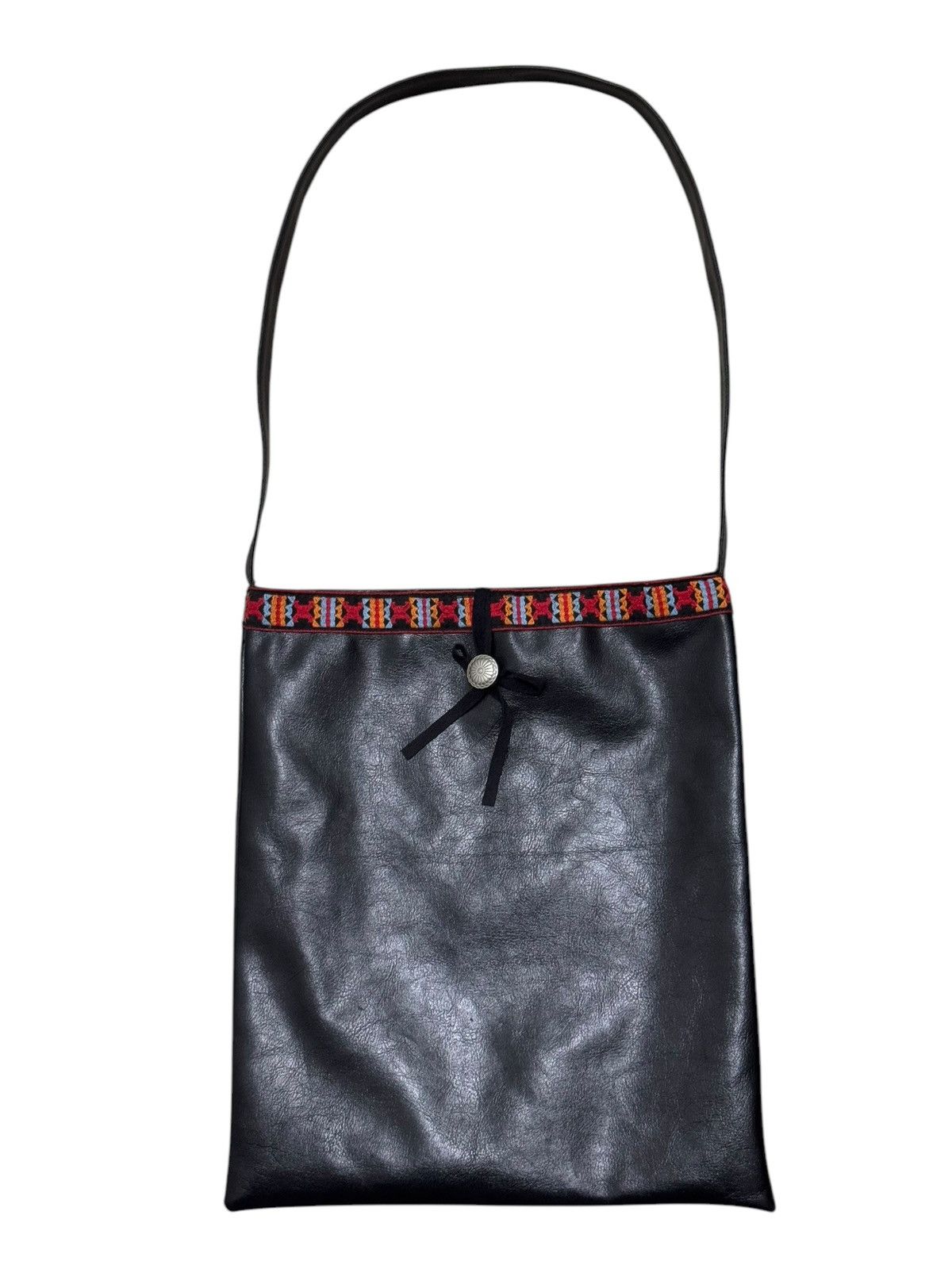 Japanese Brand × Leather × Native UNGRID EMBROIDERY NATIVE ETHNIC LEATHER 2 WAY COROSSBODY BAG Size ONE SIZE - 2 Thumbnail