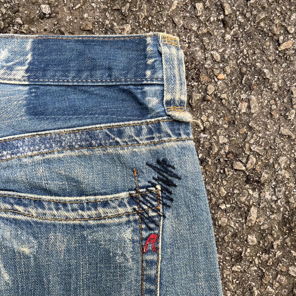 Replay Vintage Replay Distressed Jeans Fly Button Denim Faded Blue Size US 32 / EU 48 - 17 Thumbnail