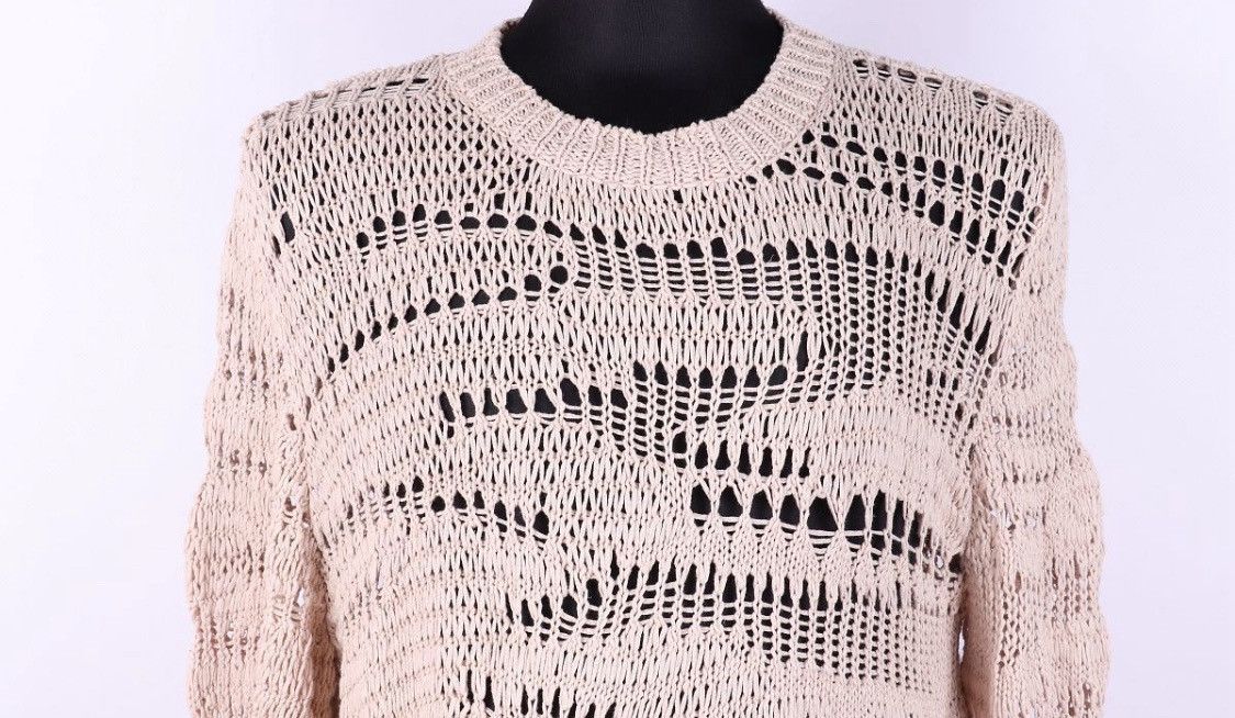 Balmain Balmain Distressed Linen Knit Crew Neck Sweater Size US XXL / EU 58 / 5 - 3 Thumbnail