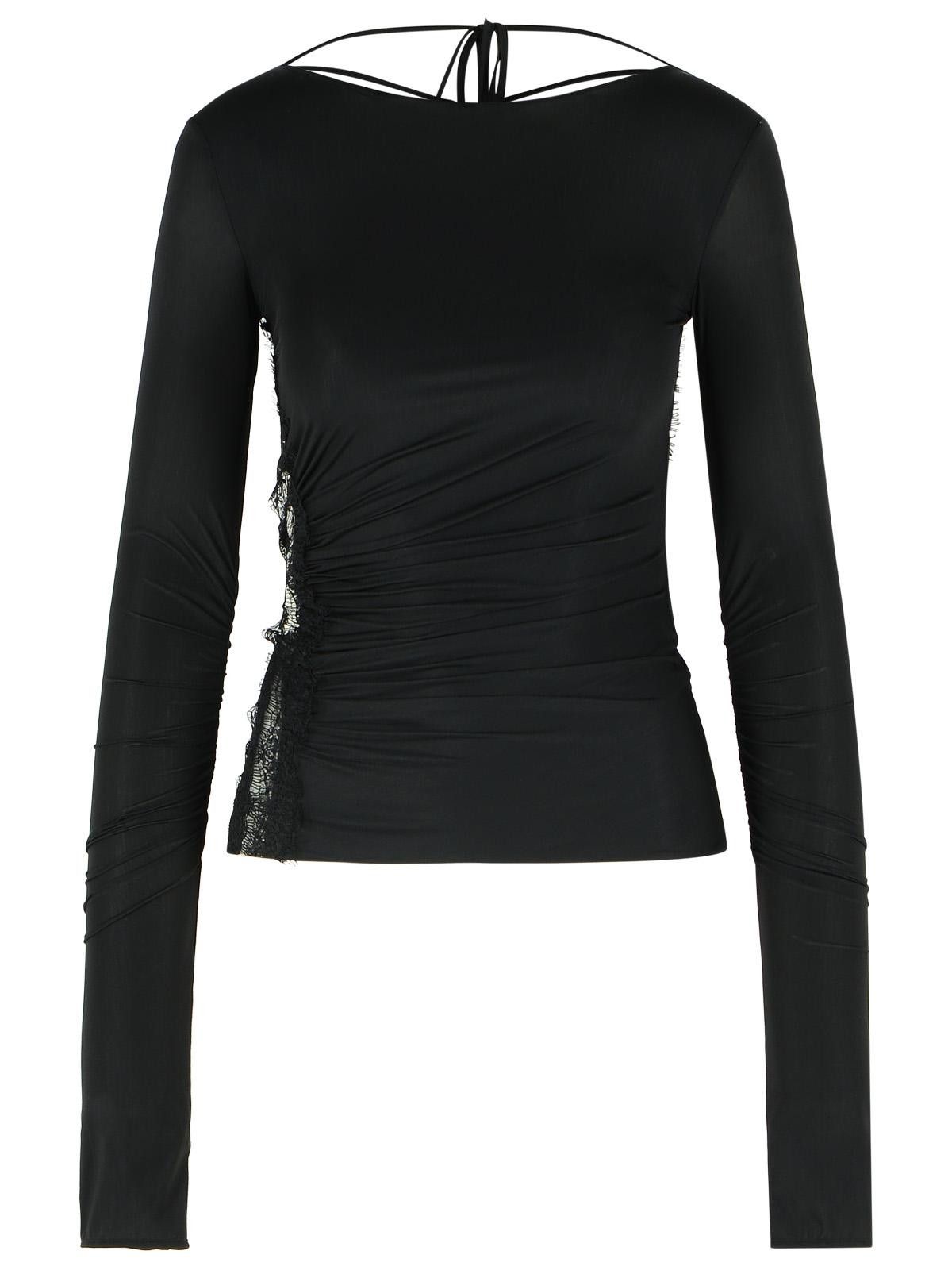 Blumarine BLUMARINE Black Stretch Nylon Sweater Size M / US 6-8 / IT 42-44 - 1 Thumbnail