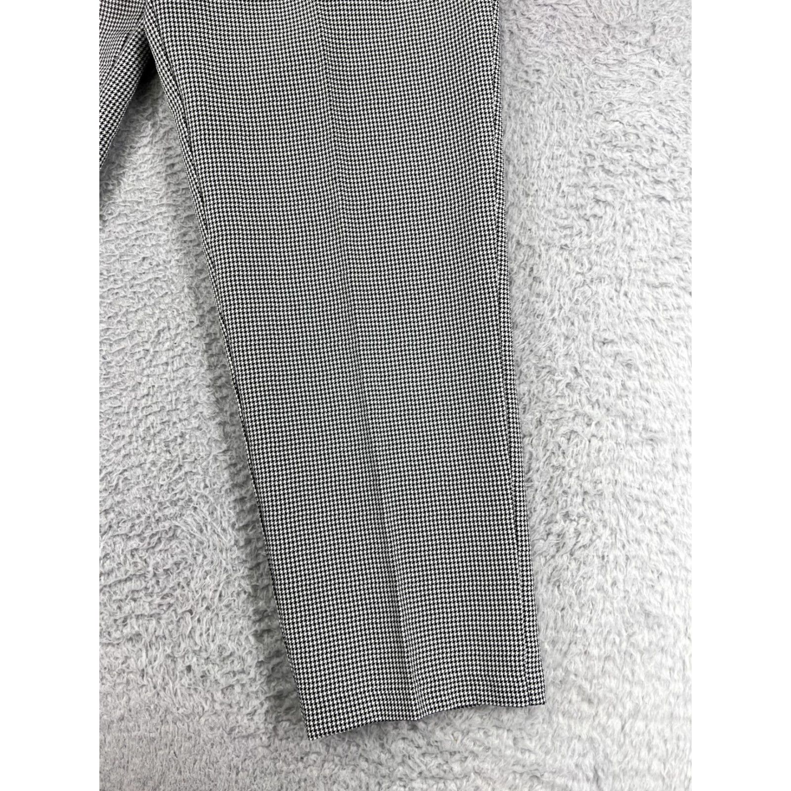 Blair VINTAGE Blair Pants Womens 14 Black Houndstooth 100% Polyester Elastic Straight Front Chino Size 36" / US 14 / IT 50 - 5 Thumbnail