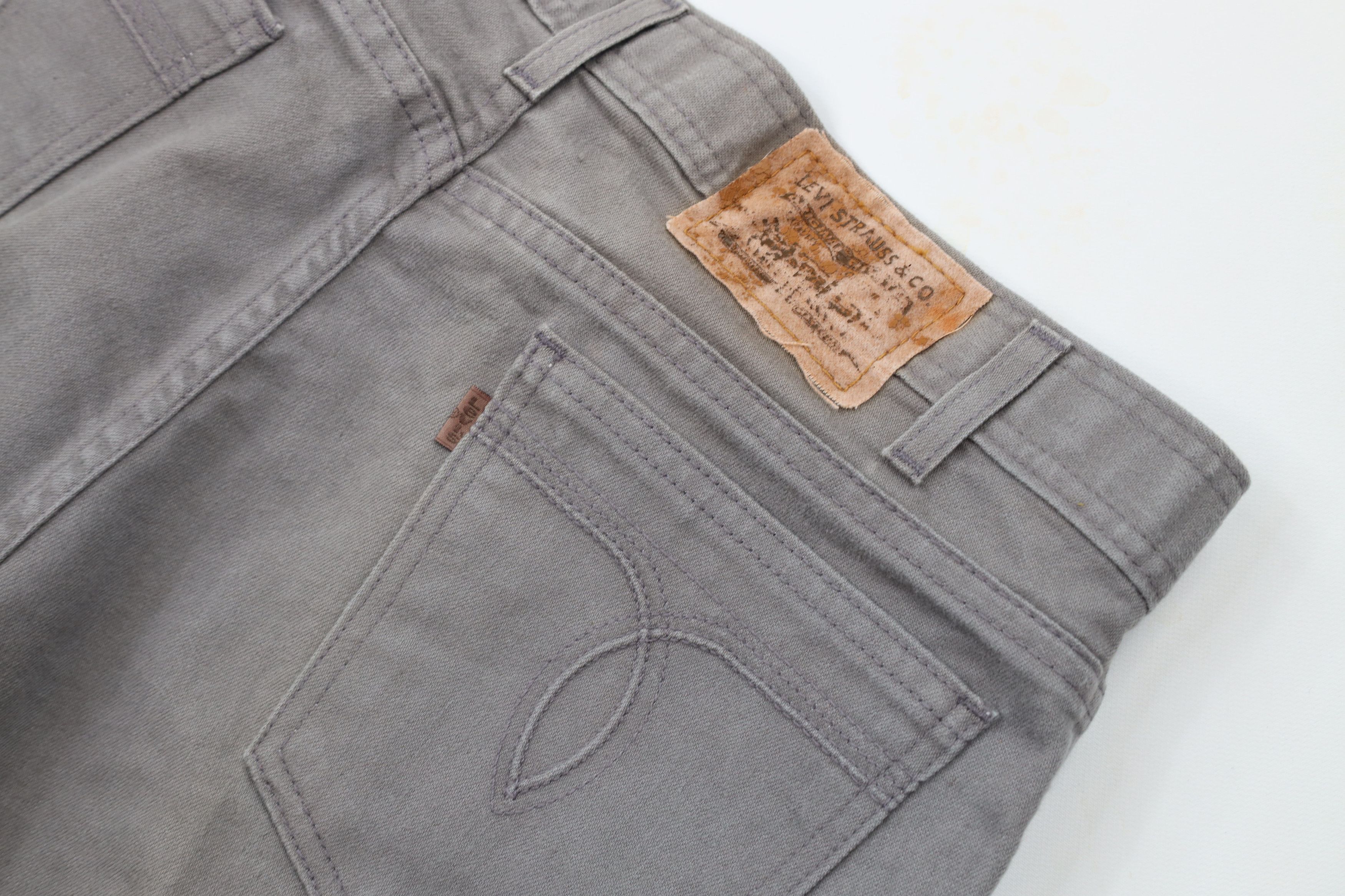Levi's × Vintage Vintage 90s Levis Cotton Twill Flared Wide Leg Jeans Gray Size US 34 / EU 50 - 12 Thumbnail