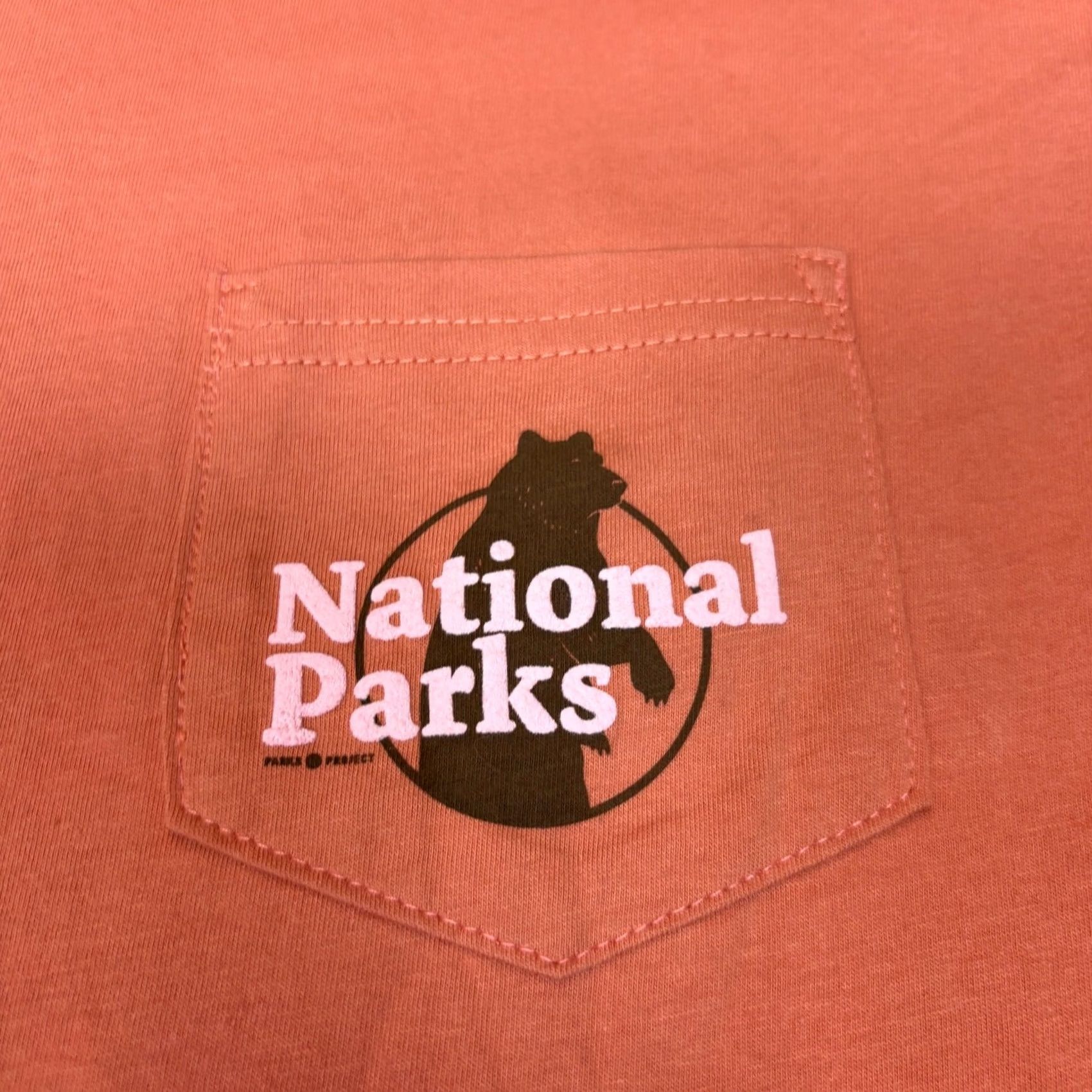 Parks Project VINTAGE Parks Project Our National Parks Puff Print Pocket T Shirt Men's L Pink Size US L / EU 52-54 / 3 - 5 Thumbnail