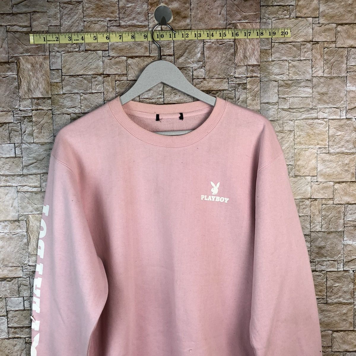 Playboy Playboy big logo Pink vintage Sweatshirt #A1177 Size US M / EU 48-50 / 2 - 8 Thumbnail