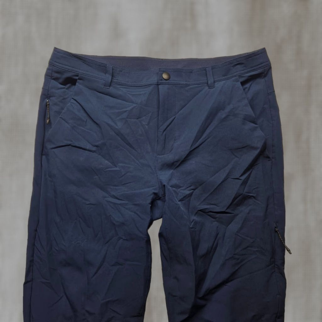 Vintage Russell Pants Adult M Blue 100% Polyester double knit Chino Slacks Zip Pocket Womens Size 32" / US 10 / IT 46 - 1 Thumbnail