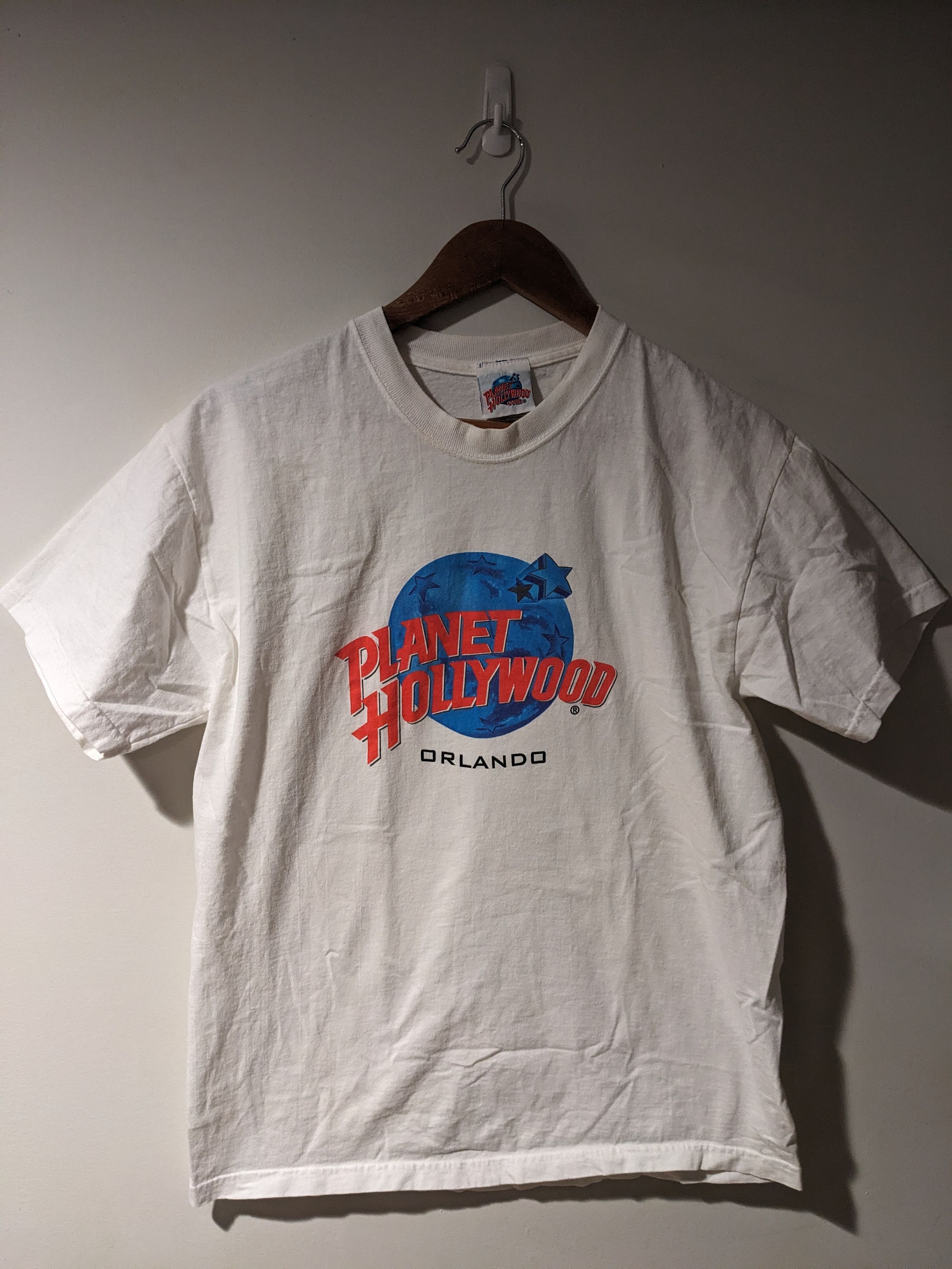 Planet Hollywood × Vintage Vintage 90s Planet Hollywood Orlando White Medium T-Shirt Size US M / EU 48-50 / 2 - 1 Thumbnail