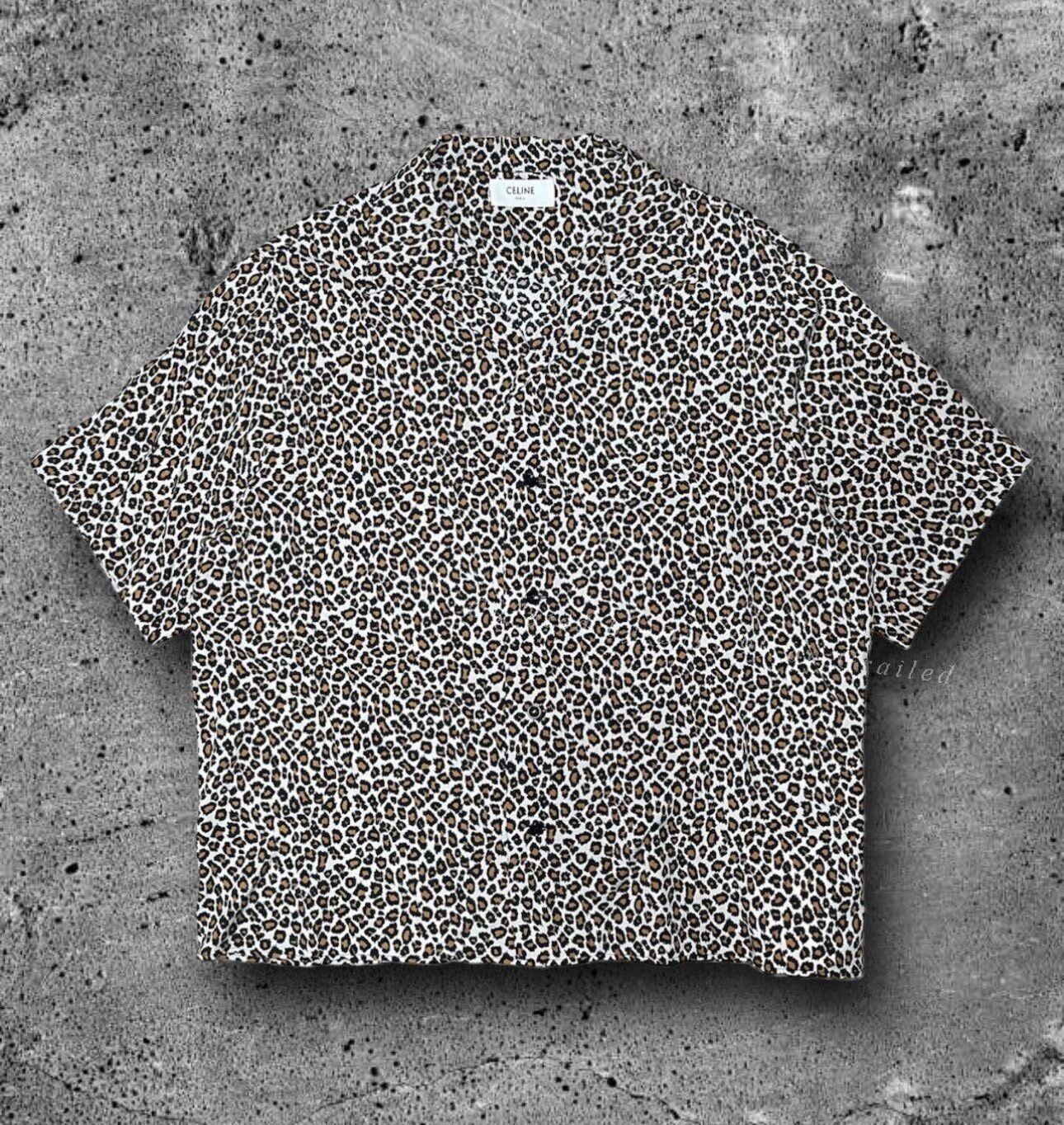 Hedi Slimane CELINE BABYCAT Leopard Print Hawaiian Shirt Size US XXS / EU 40 - 1 Thumbnail