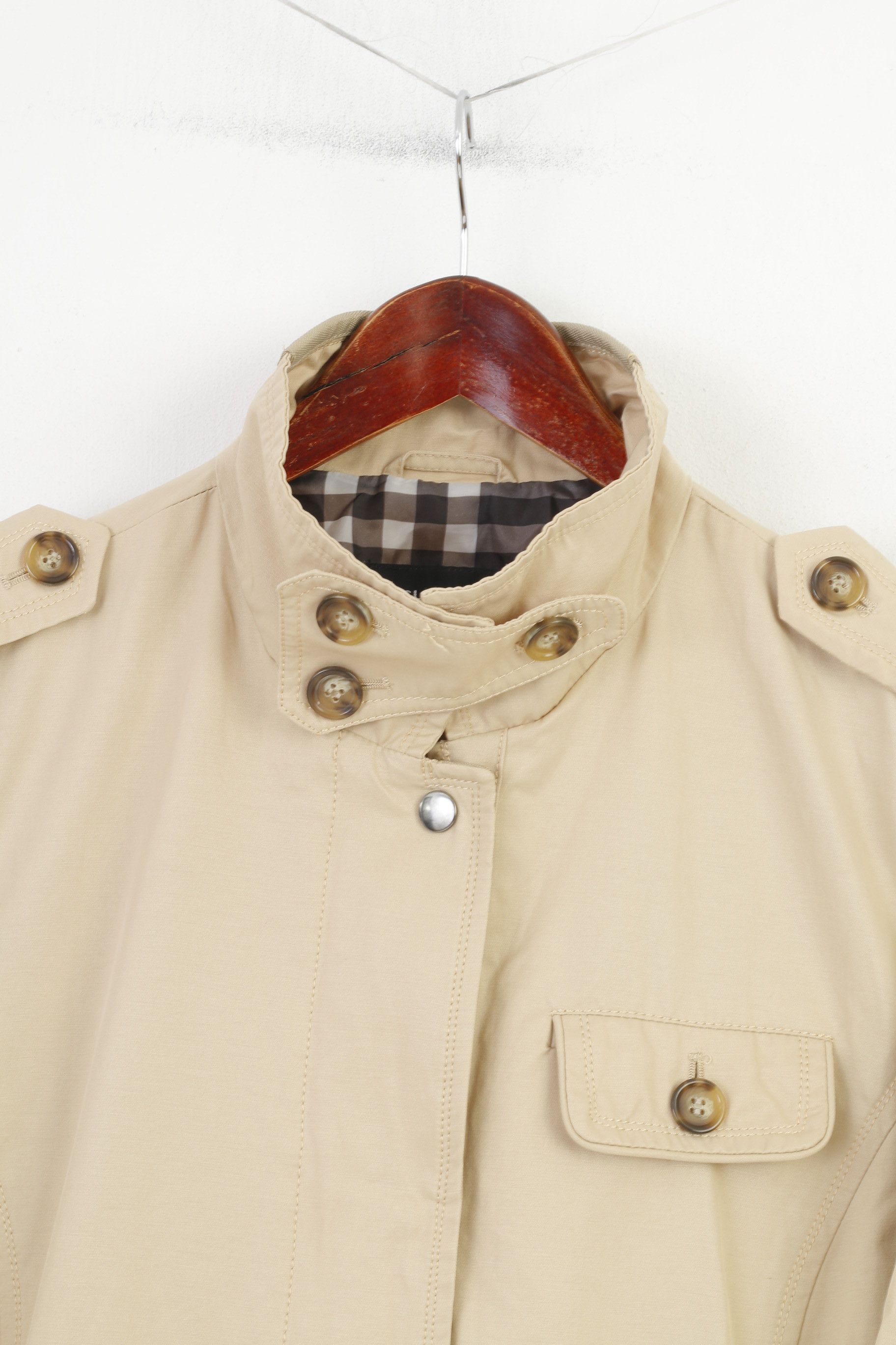 Vintage Clarina Collection Women 40 M Coat Beige Full Zipper 4518 Size S / US 4 / IT 40 - 3 Thumbnail