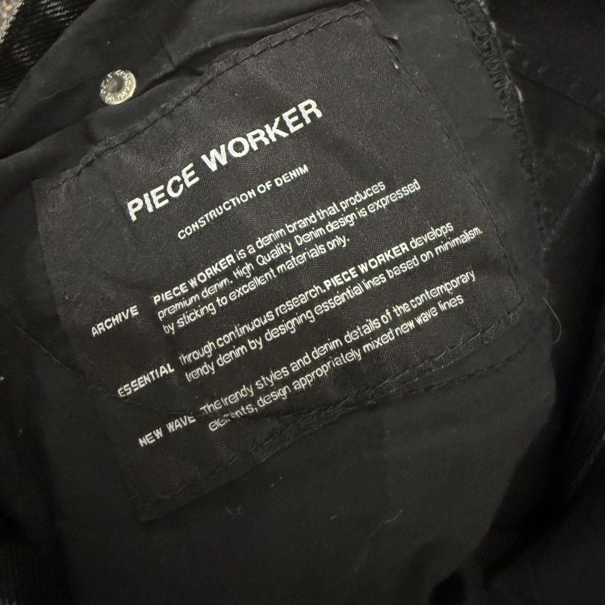 If Six Was Nine Flared Long Piece Worker Black Wash Denim Jeans Size US 29 - 14 Thumbnail