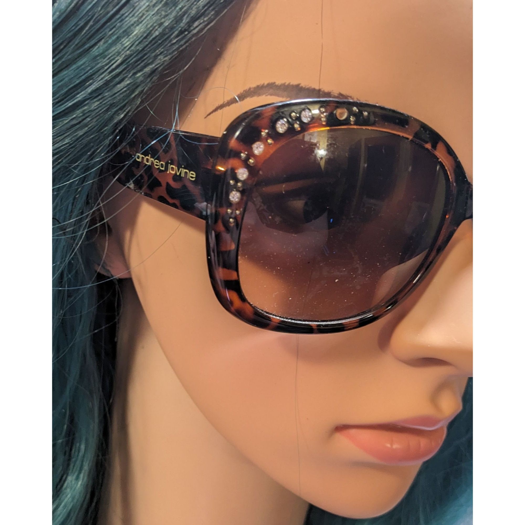 Other Andrea Jovine Rhinestone Tortoise Sunglasses Size ONE SIZE - 9 Thumbnail