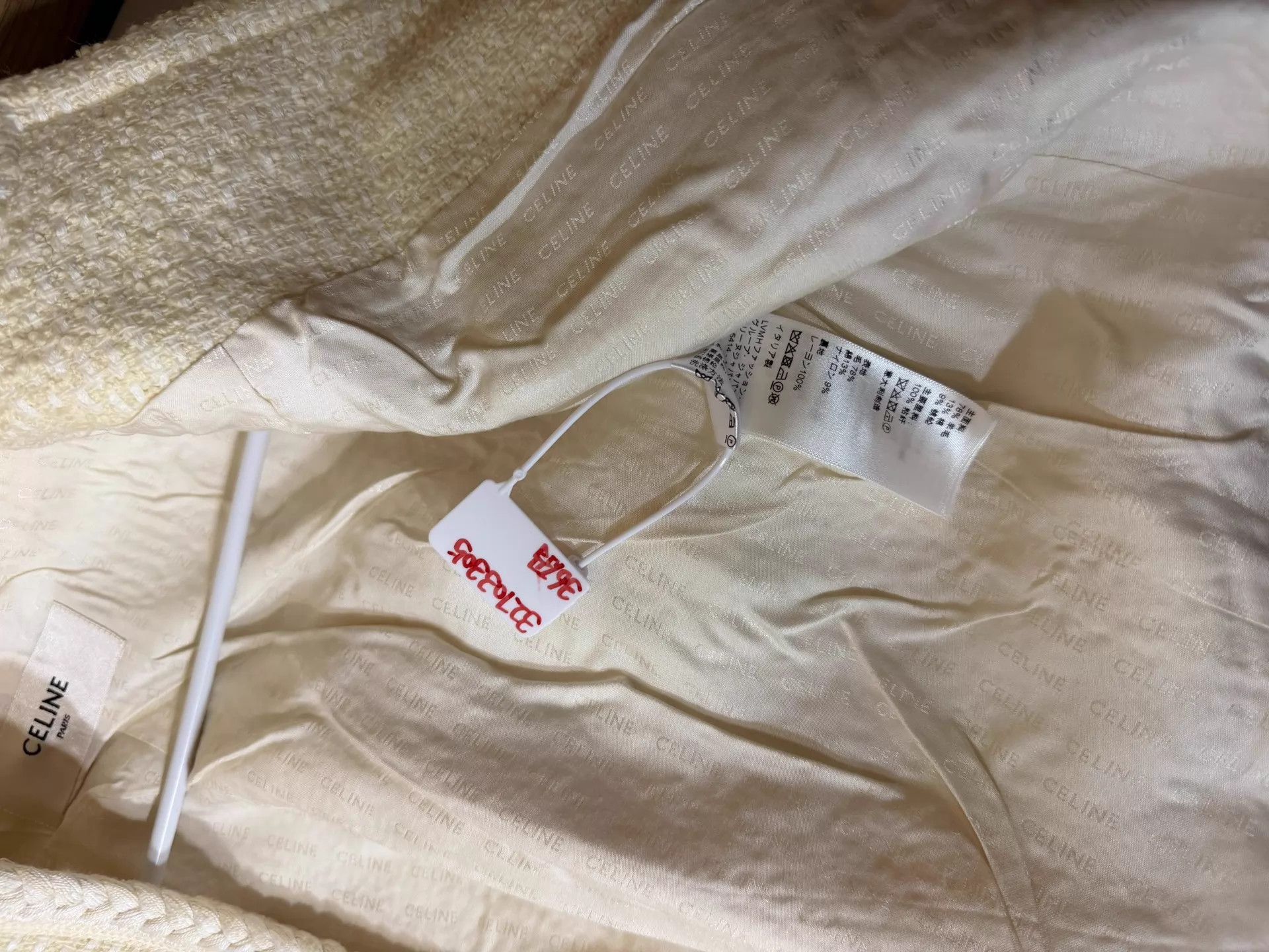 Celine Celine white gold button woven jacket FR36 Size XS / US 0-2 / IT 36-38 - 3 Thumbnail