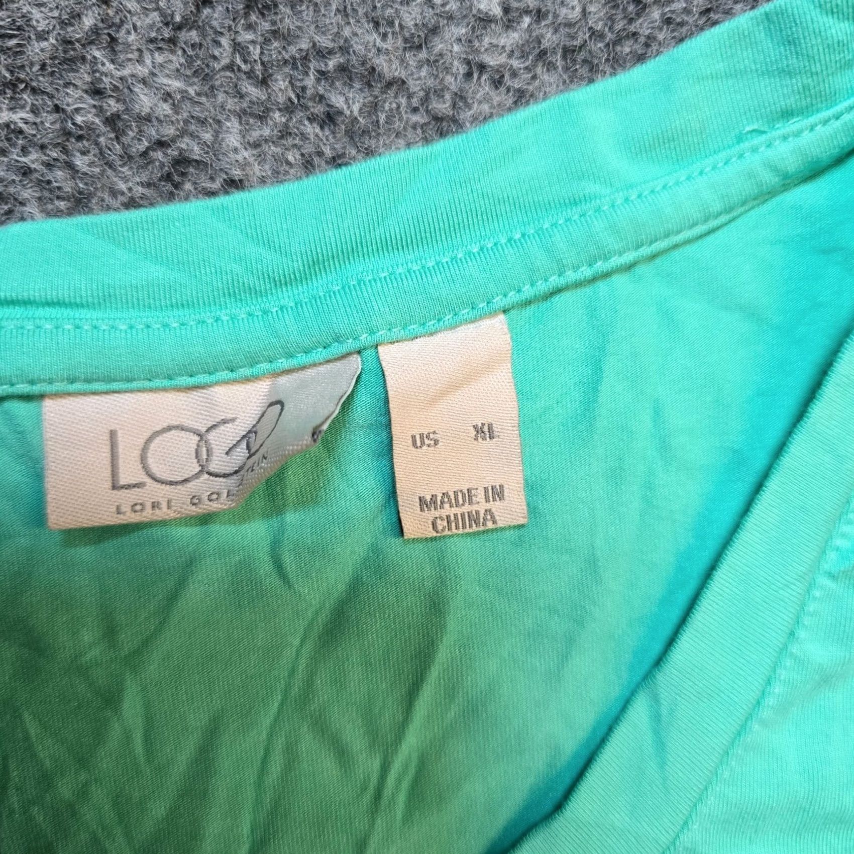 Vintage LOGO Lori Goldstein Dress Womens XL Green Sleeveless A-Line Stretch Casual Belt Notched? (Note: There is no belt in original; keep to original words) Size XL / US 12-14 / IT 48-50 - 4 Thumbnail
