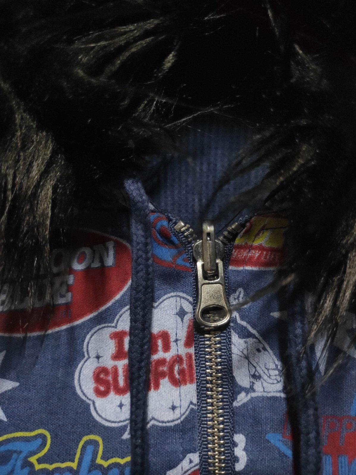 Japanese Brand Blue Moon Blue Reversibel zip Fur hoodie LGB ifsix style Size US XS / EU 42 / 0 - 8 Thumbnail