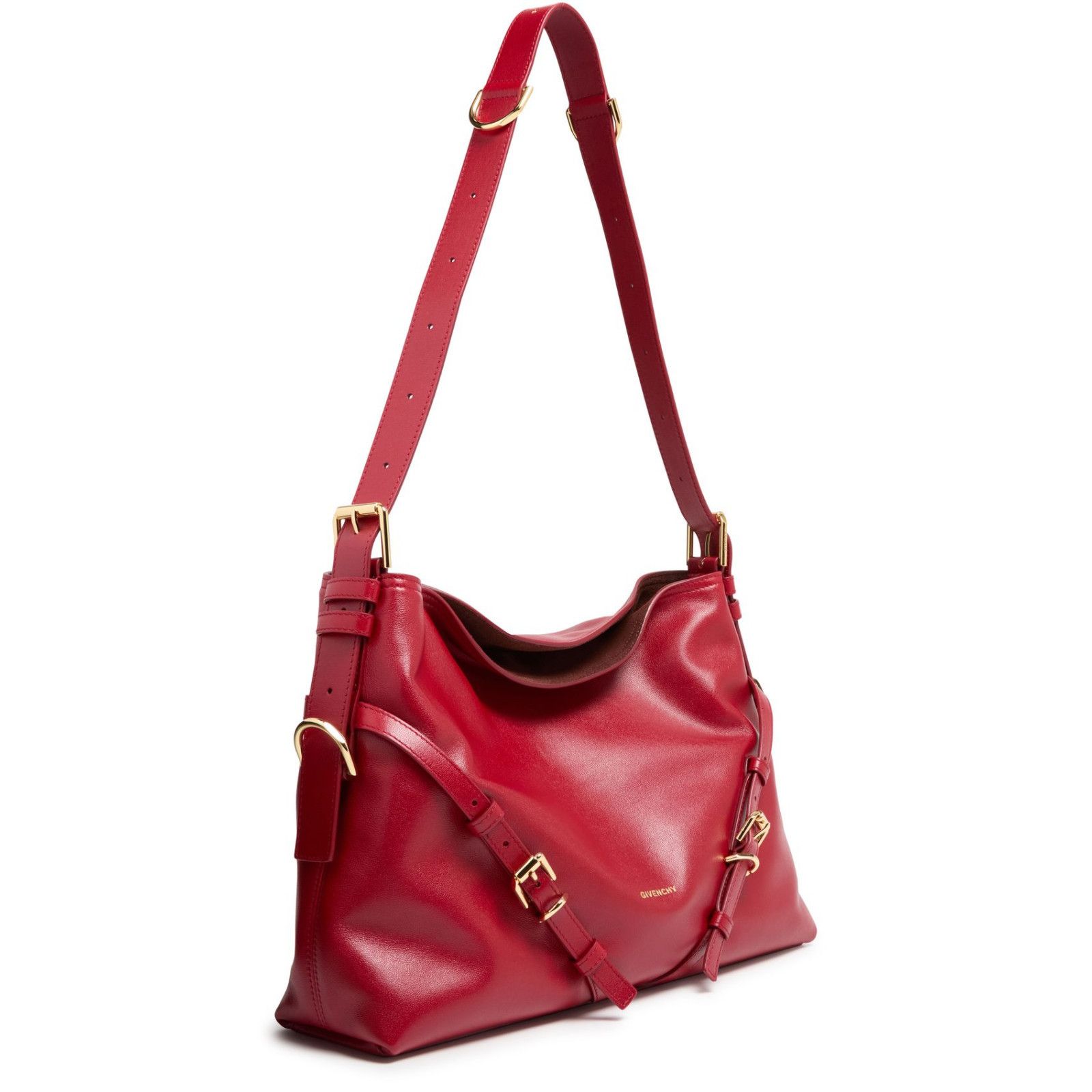 Givenchy GIVENCHY Voyou Medium Dark Red Leather Shoulder Bag New And Size ONE SIZE - 2 Thumbnail