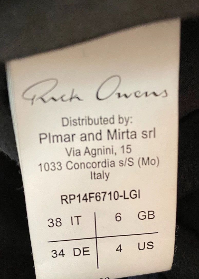 Rick Owens Rick Owens ro mainline women's black lambski 2412-Nextarrow Size S / US 4 / IT 40 - 5 Thumbnail
