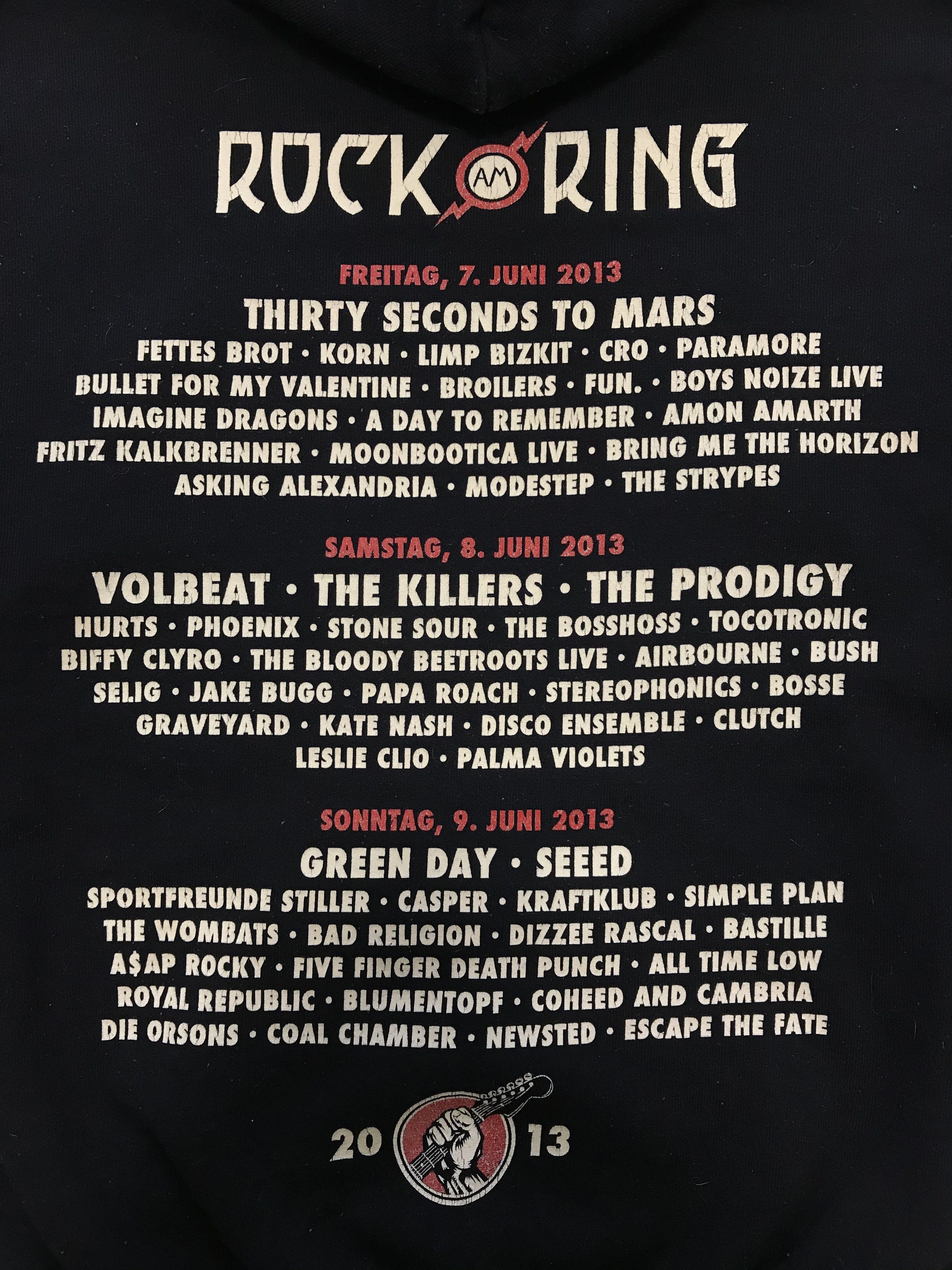 Band Tees ROCK AM RING 2013 Vintage Hoodie Hooded Tour Metal Rock Band Size US L / EU 52-54 / 3 - 4 Thumbnail