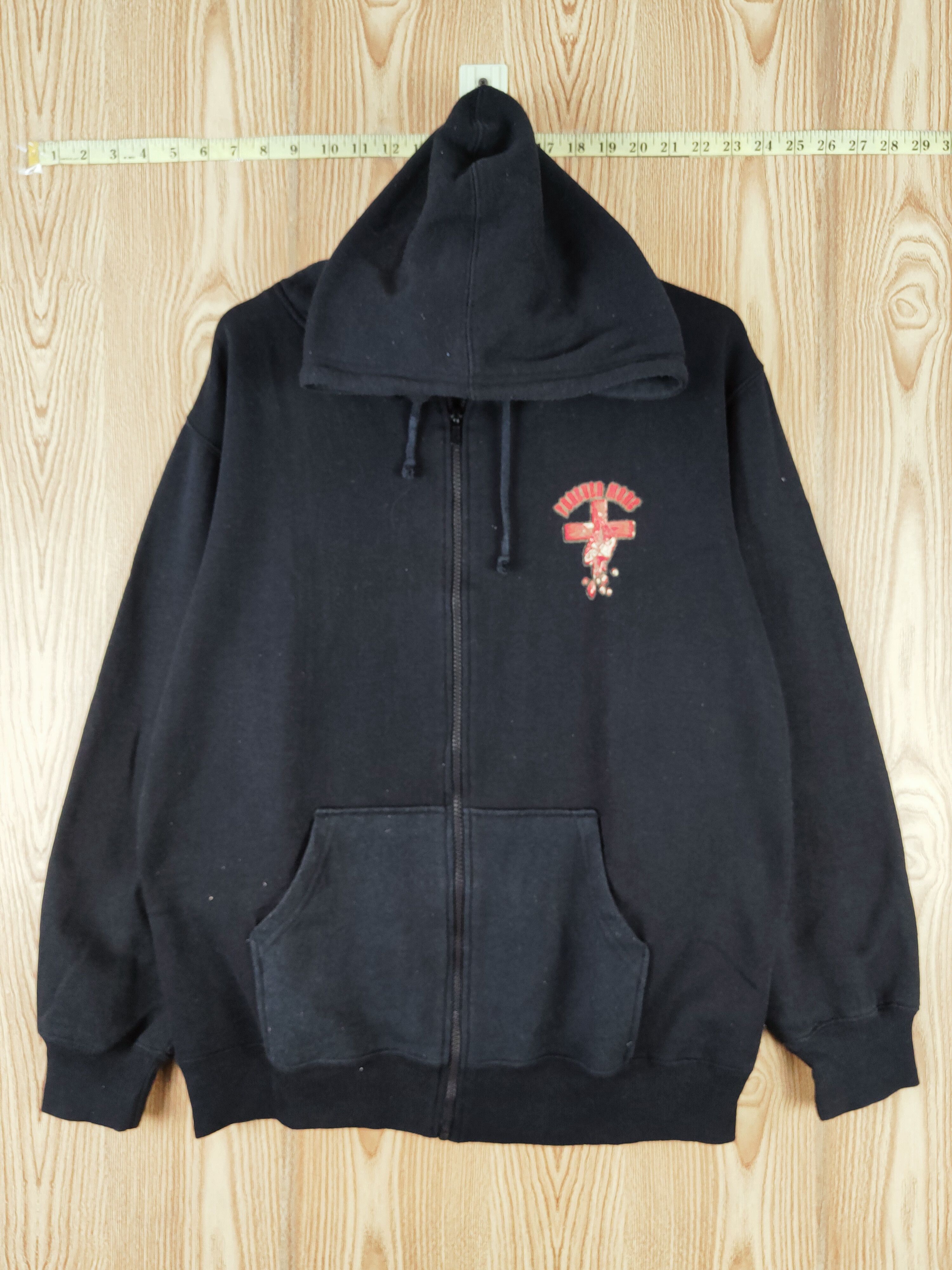 Japanese Brand × Vintage Vintage 💥 RZ Black Hoodie Sweaters Size US M / EU 48-50 / 2 - 1 Thumbnail
