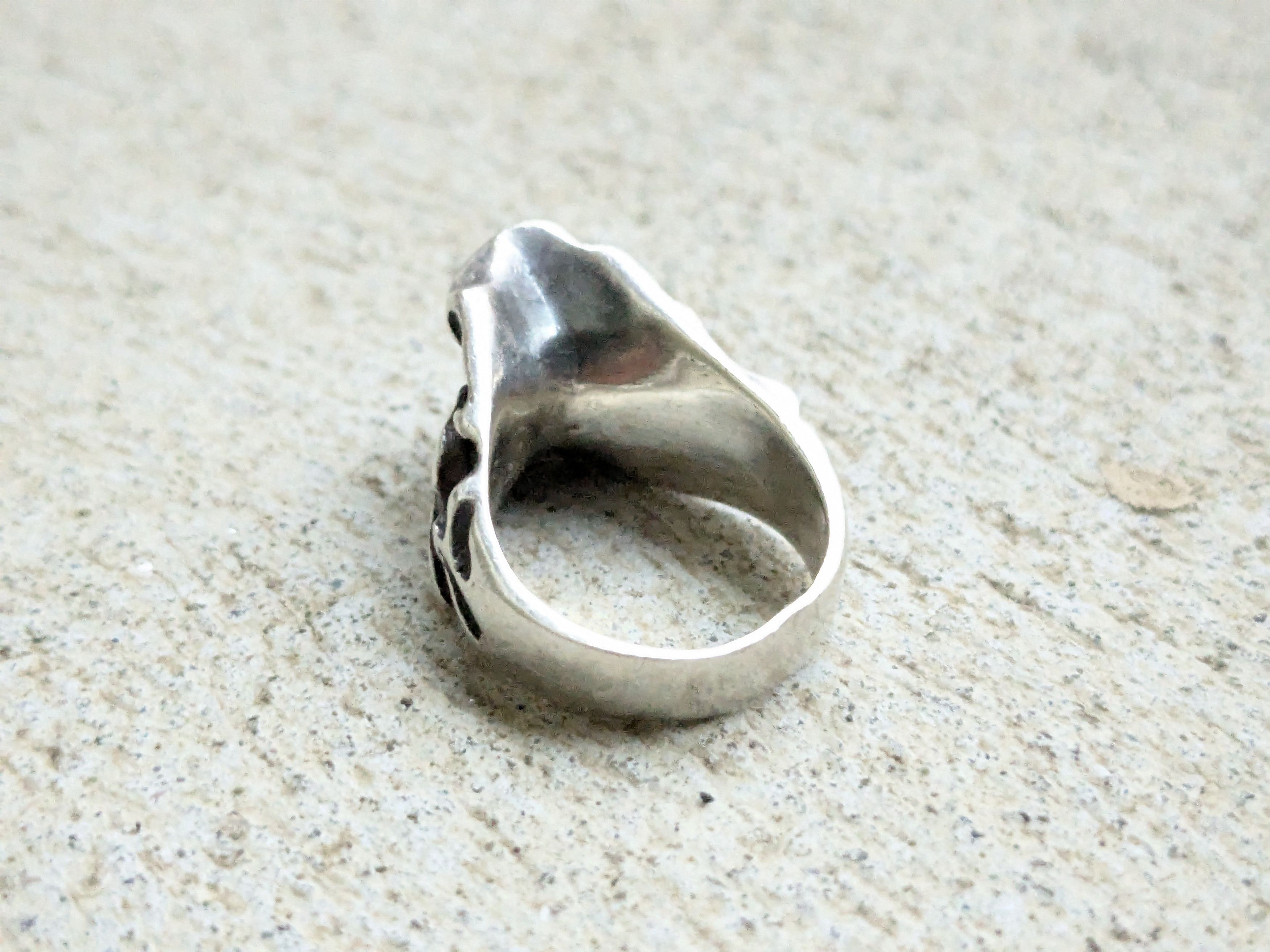 Vintage Vintage Sterling Silver Ring CZ 5 Brutalist Modern Size ONE SIZE - 9 Thumbnail
