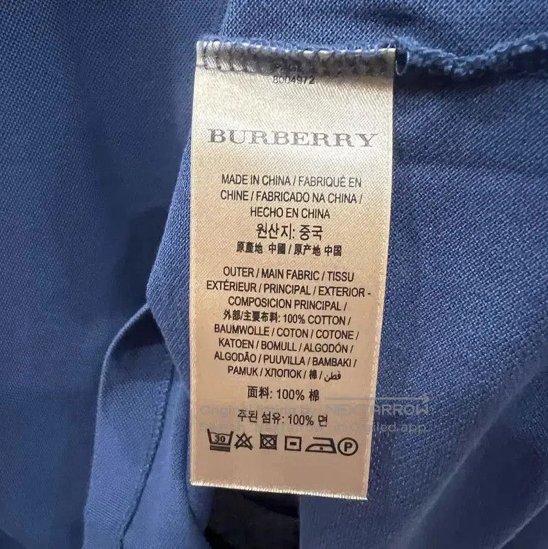 Burberry Burberry Men's Blue Cotton Polo Shirt. Size US S / EU 44-46 / 1 - 7 Thumbnail