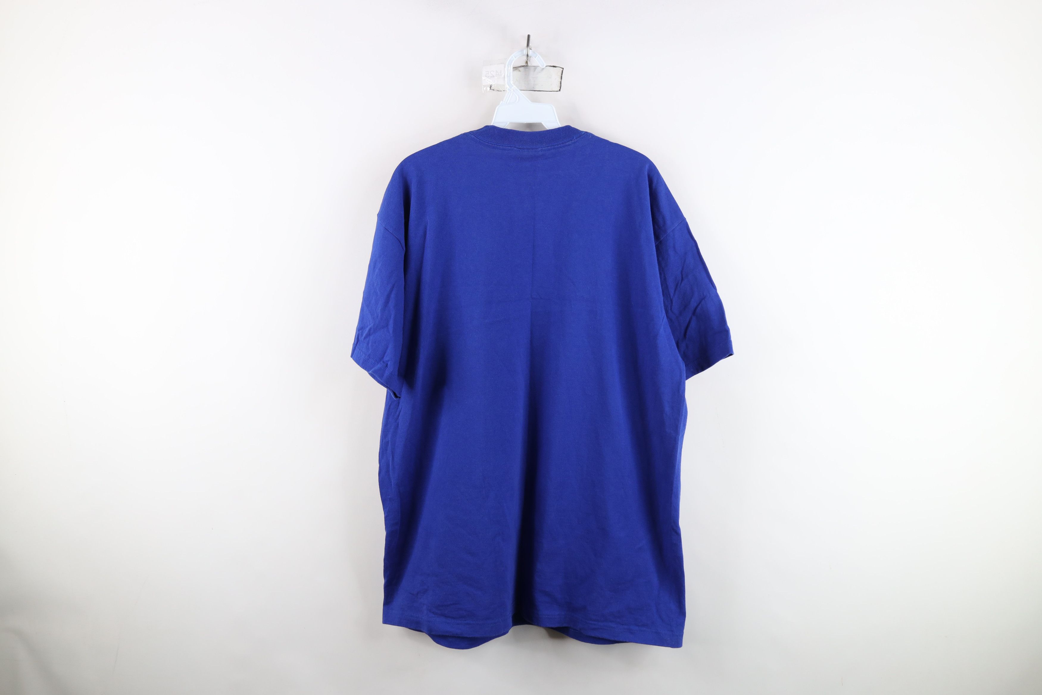 Reebok Vintage 90s Y2K Reebok Spell Out Tribal Flower T-Shirt Blue Size US L / EU 52-54 / 3 - 9 Thumbnail