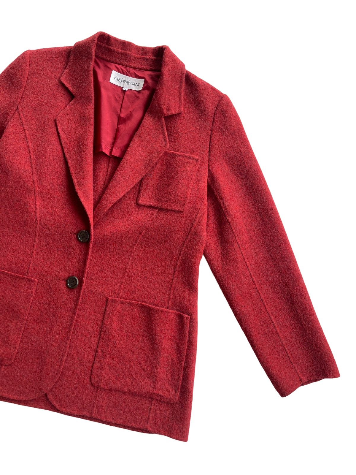 Yves Saint Laurent YSL Wool Women Coat (Size 38) Size M / US 6-8 / IT 42-44 - 3 Thumbnail