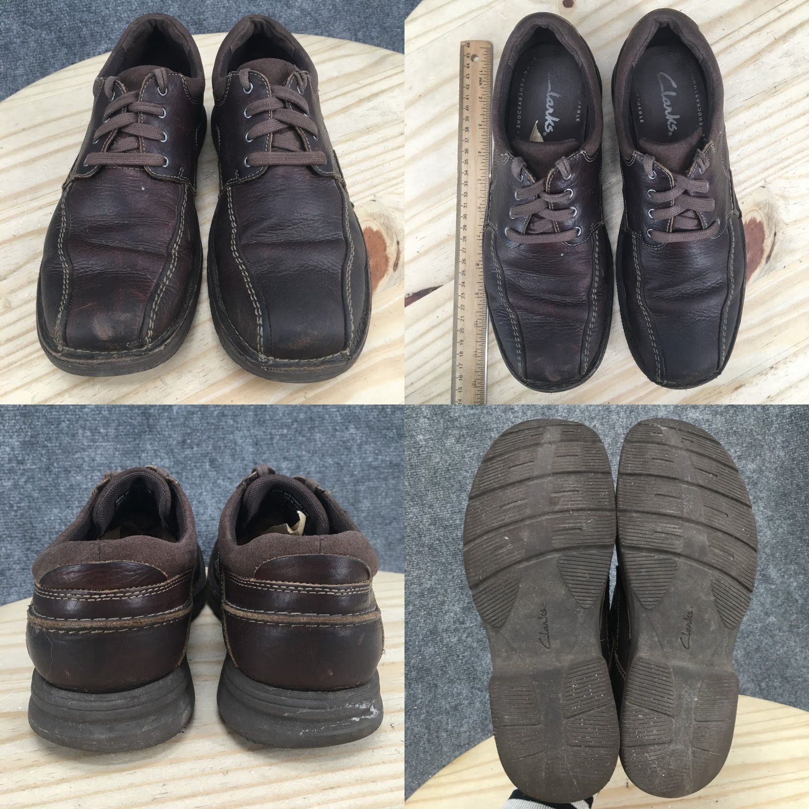 Clarks Clarks Shoes Mens 9.5M Oxford Leather Brown Casual Lace Up Low Top Comfort 66250 Size US M / EU 48-50 / 2 - 8 Thumbnail