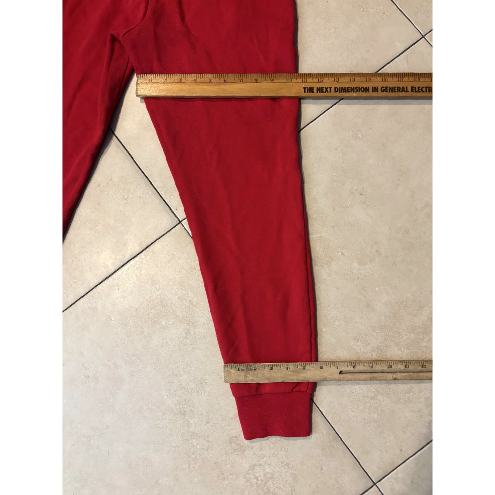 Armani Exchange Armani Exchange Sweatpants Mens M Red French Terry Jogger Logo Waistband Elastic Drawstring Pockets Slim Fit Casual Activewear Size US 31 - 8 Thumbnail