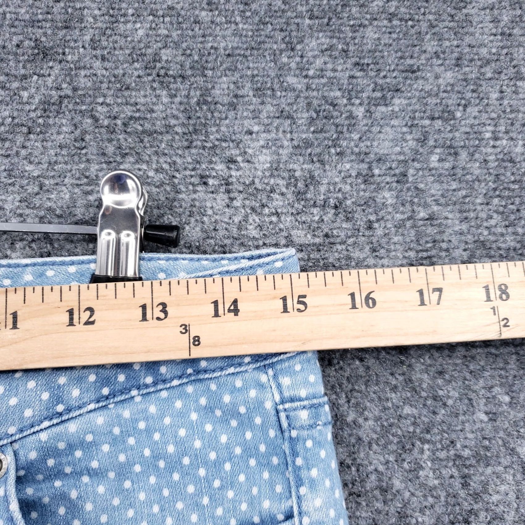 Vintage The Limited Jeans Womens 2 Blue Skinny Low Rise Light Wash Polka Dots Zip Fly Size 26" / US 2 / IT 38 - 7 Thumbnail