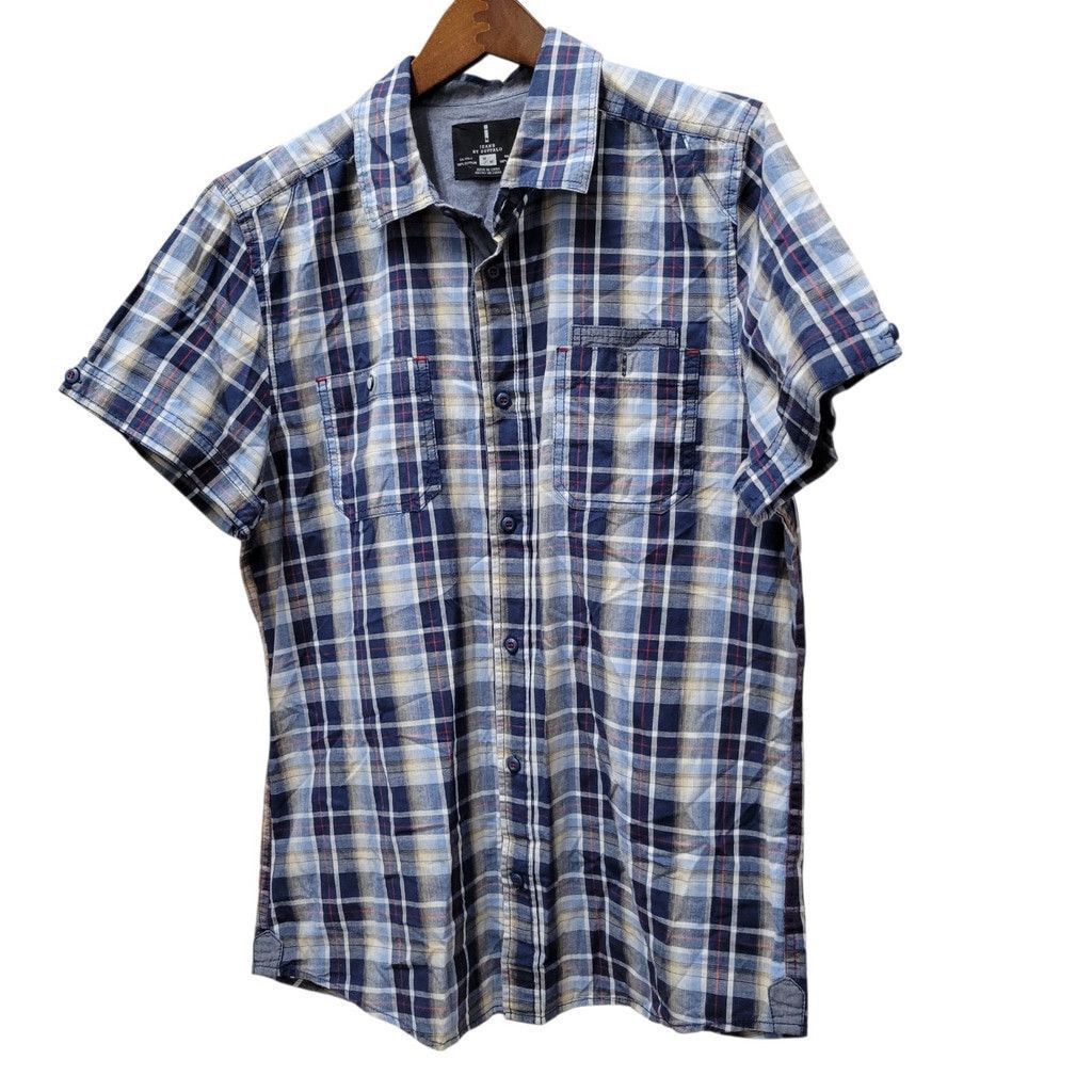 Buffalo David Bitton Buffalo David Bitton Plaid Shorts Sleeve Slim-Fit Medium Size US M / EU 48-50 / 2 - 2 Thumbnail