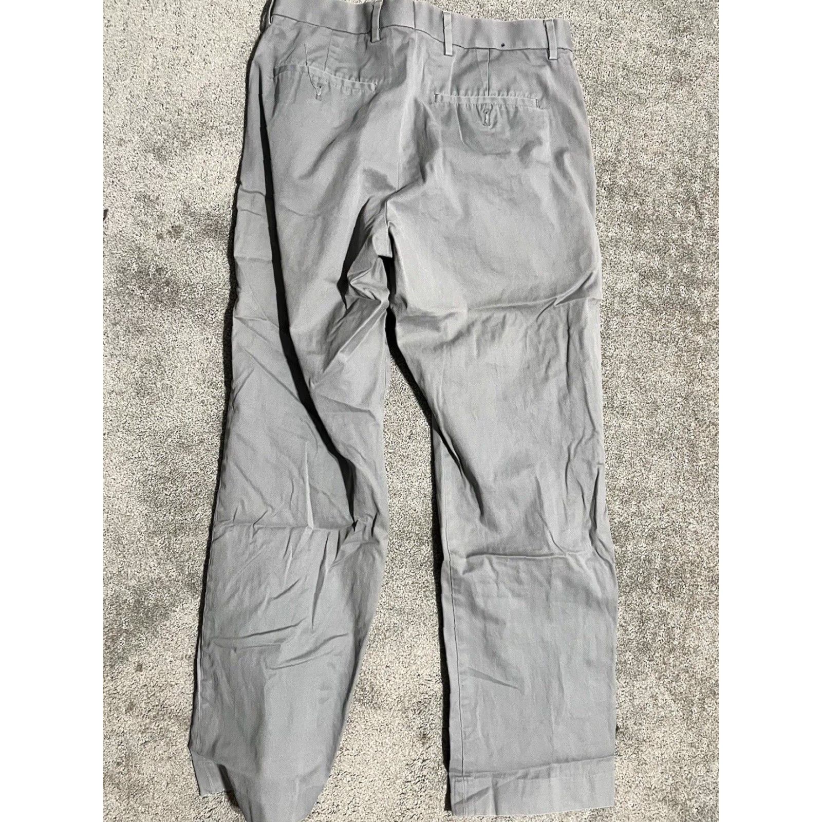 Express VINTAGE Express Mens Dress Pants Regular Fit Straight Leg 30x30 Dark Gray Solid Stretch Knit Size US 30 / EU 46 - 3 Thumbnail